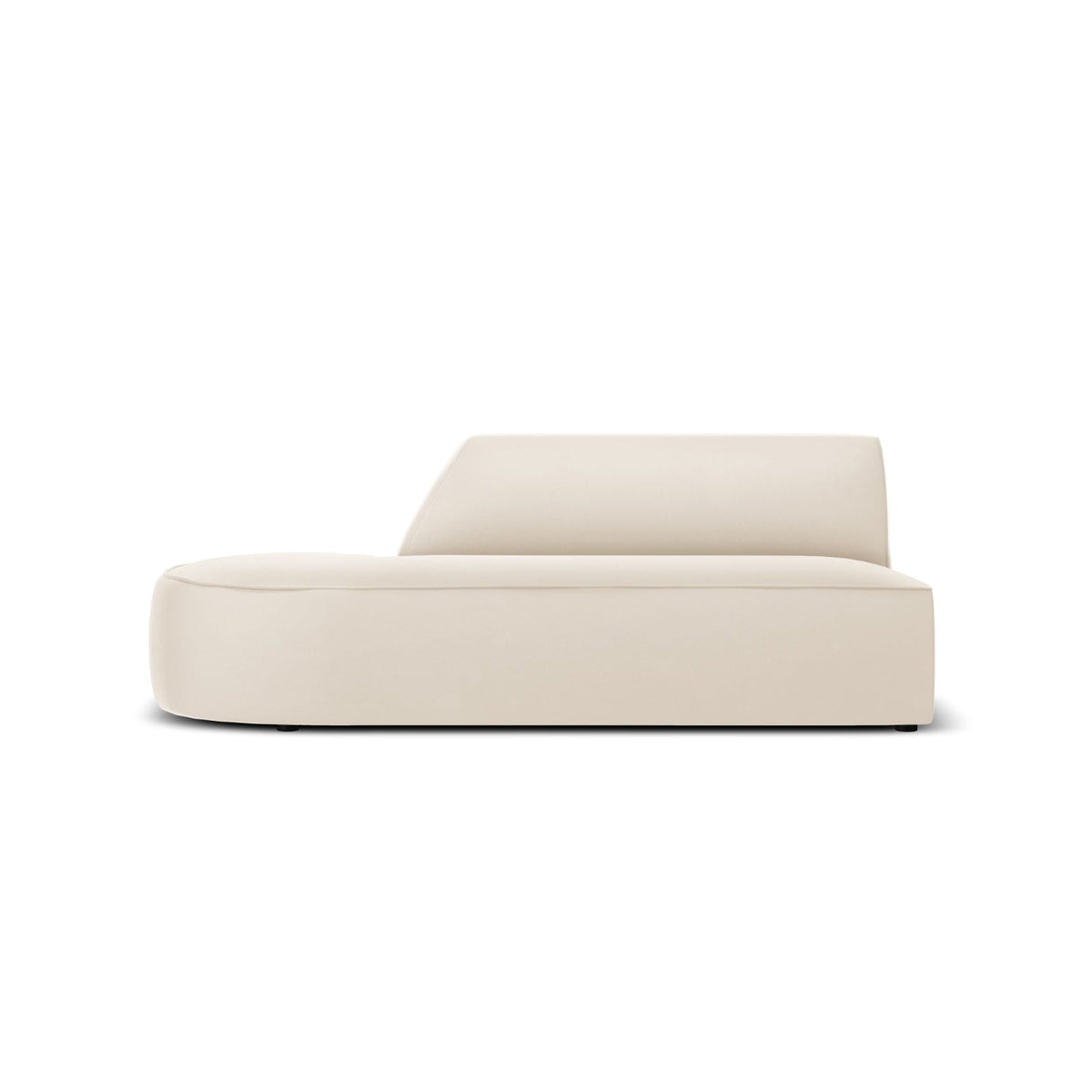 Canapé Modulable 2 Places en Velours Beige beige - vue 1