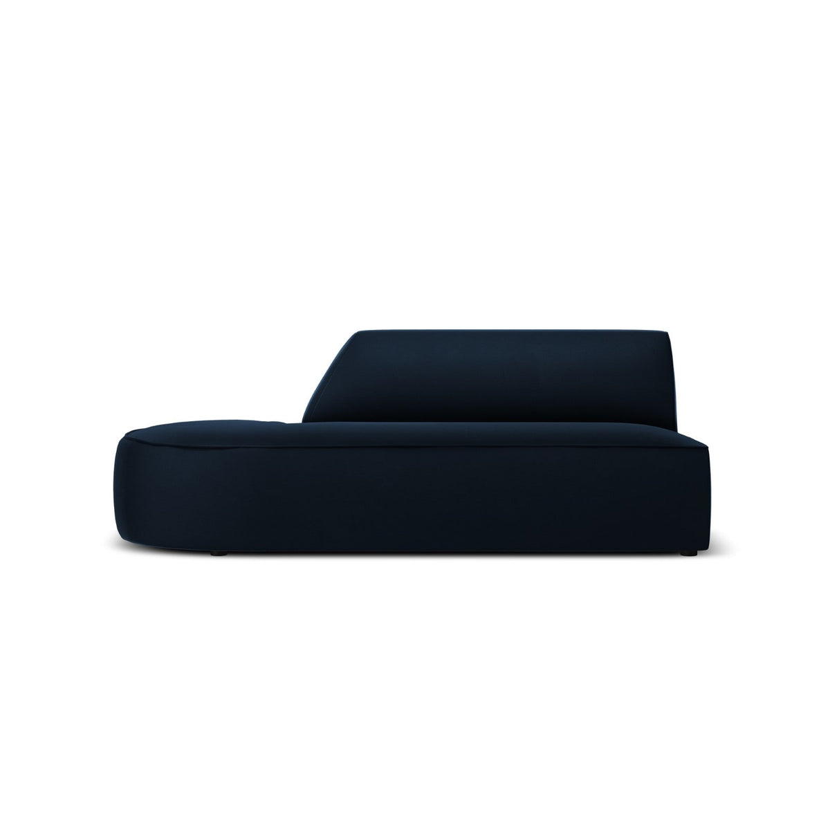 Canapé Modulable Gauche 2 Places en Velours Bleu Foncé bleu foncé - vue 1