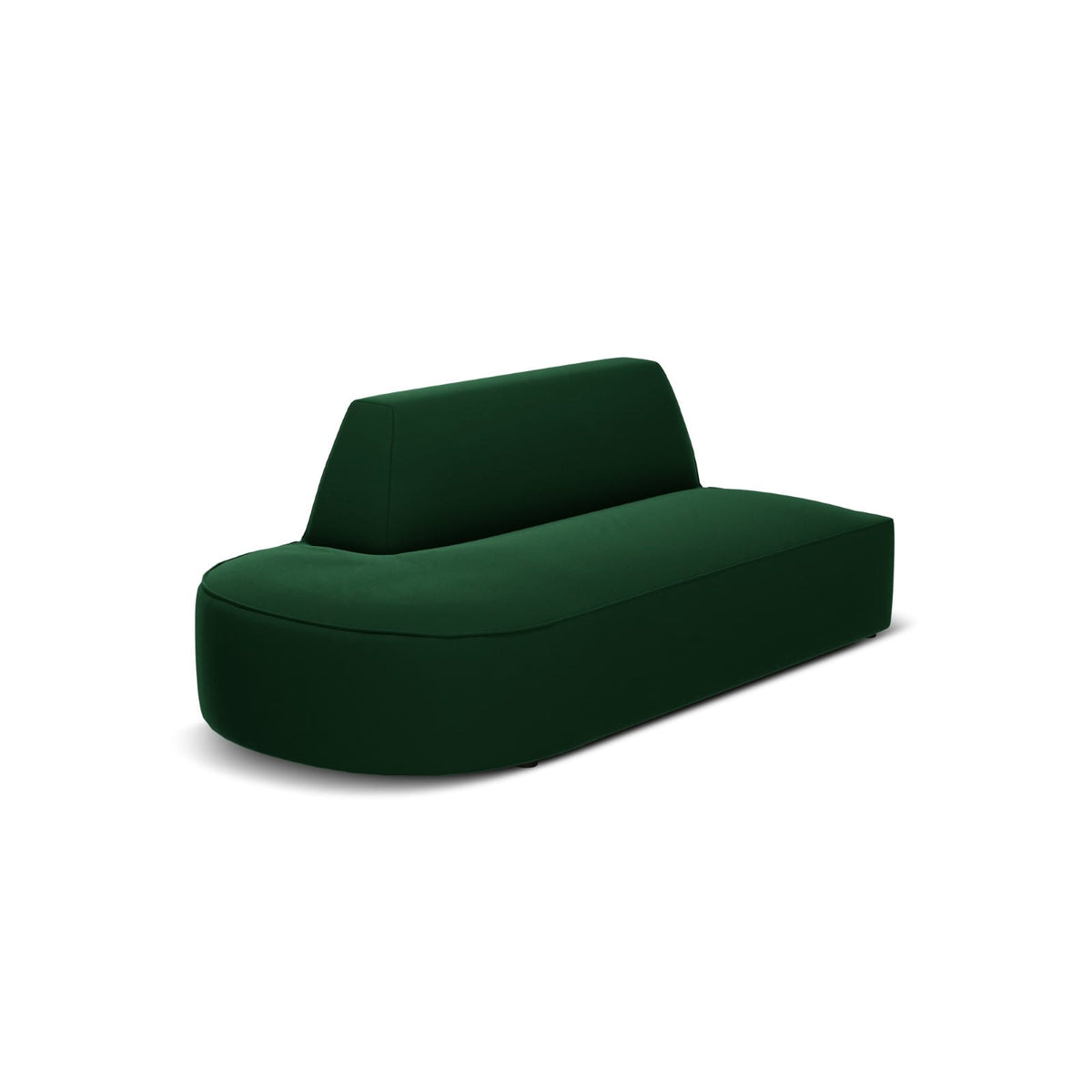Canapé Modulable Gauche en Velours Vert Vert - vue 3