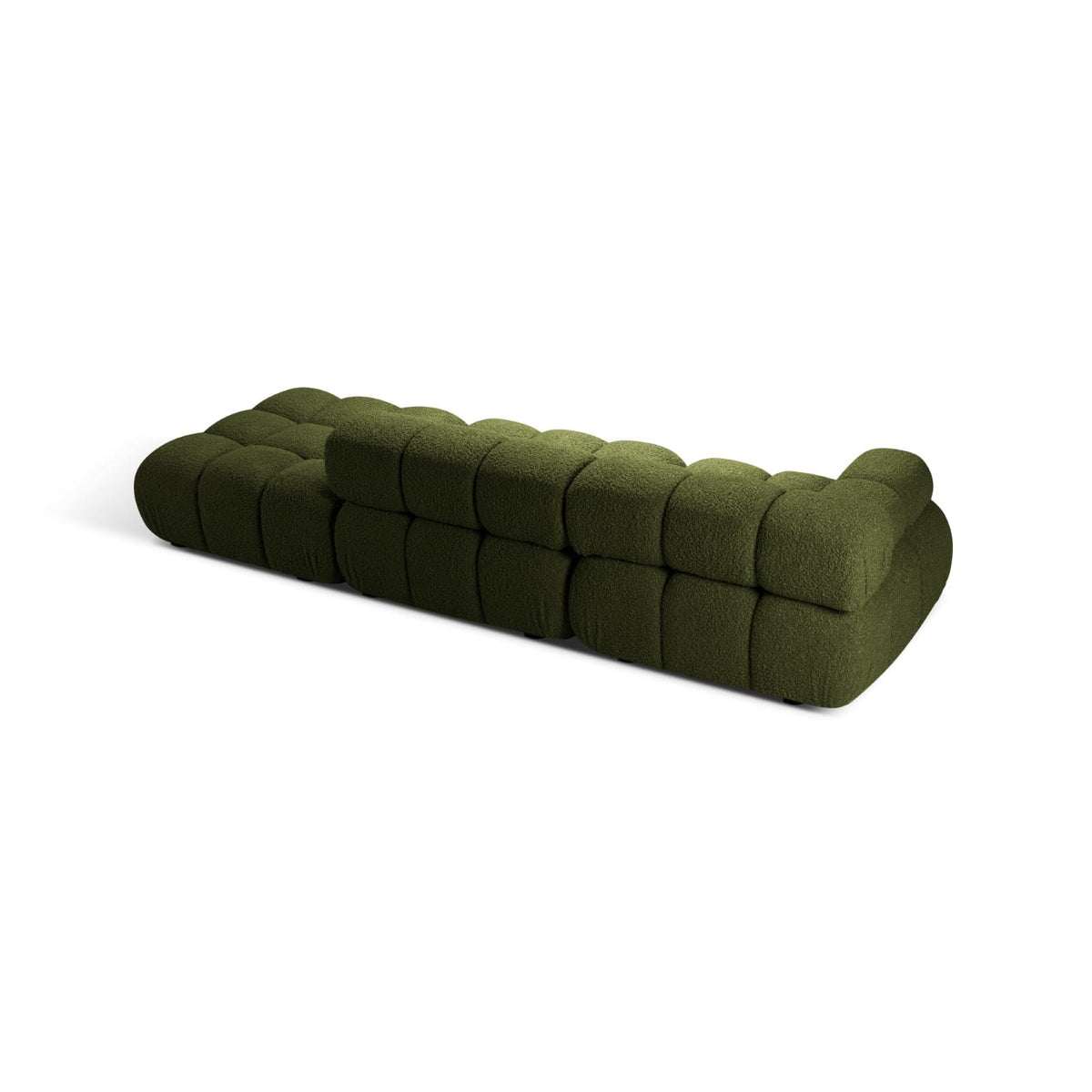 Canapé Modulable en Bouclette Verte 4 Places vert - vue 3