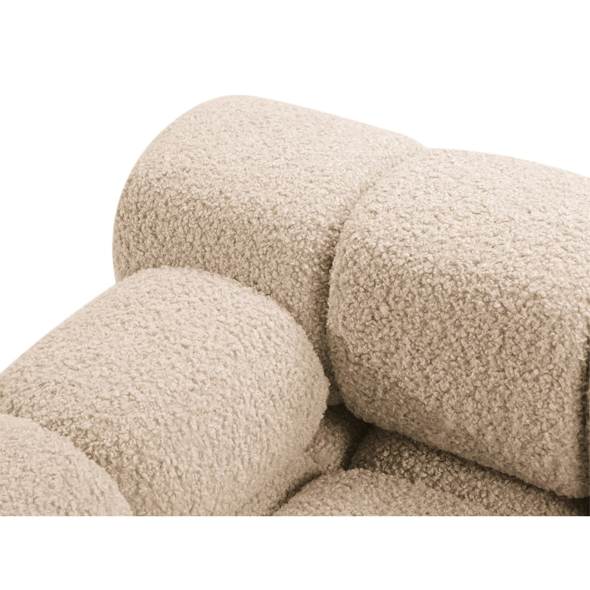 Canapé Modulable 3 Places en Bouclé Sable le sable - vue 4