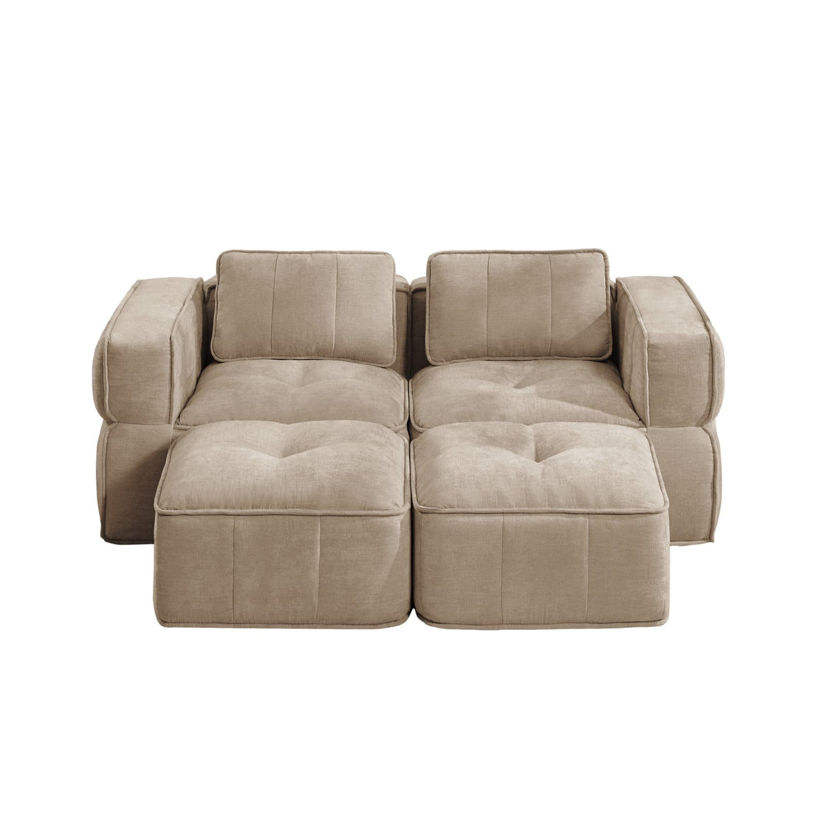 Canapé Modulable en Polyester Sable sable - vue 5