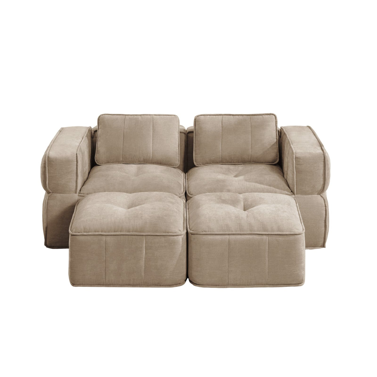 Canapé Modulable en Polyester Sable sable - vue 4