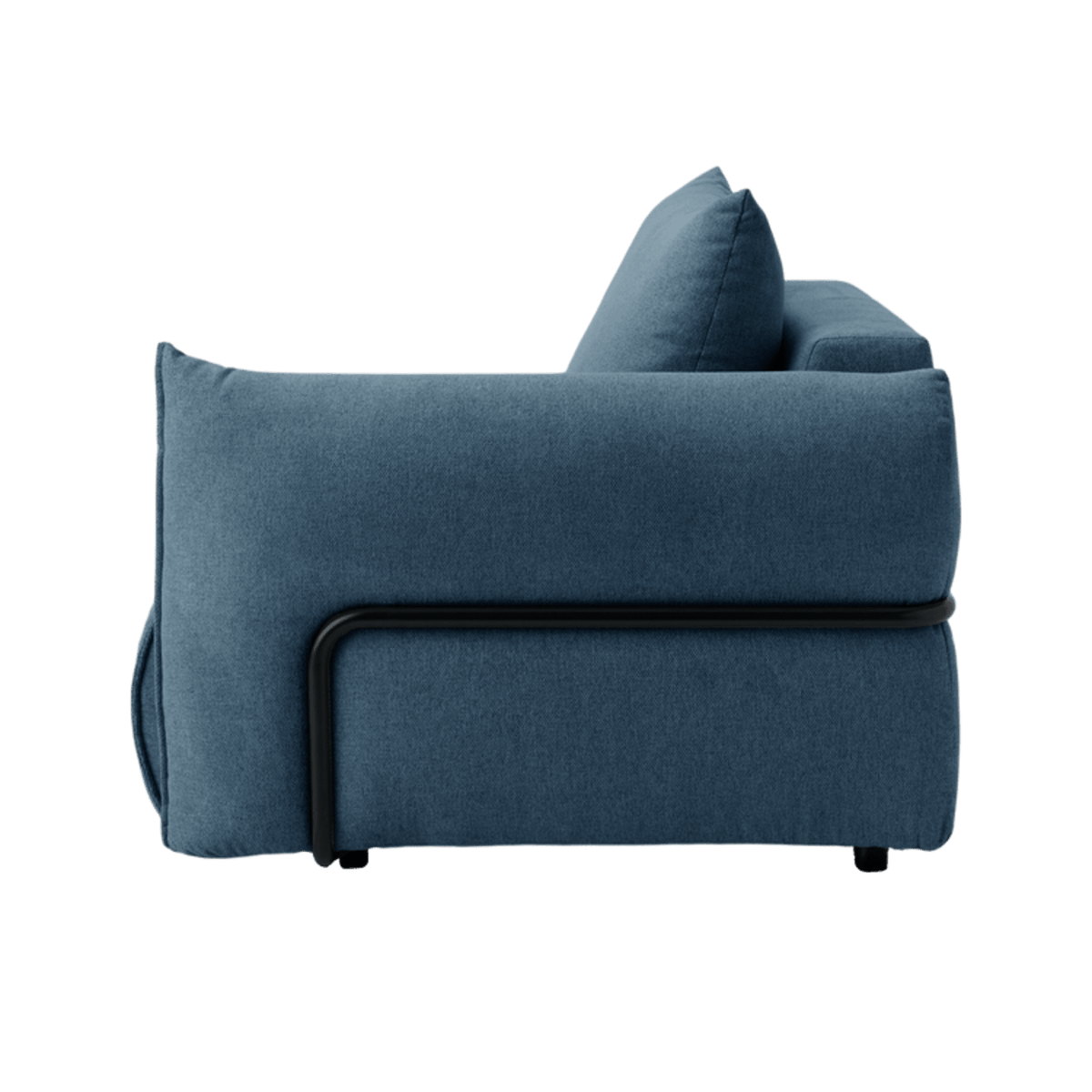 Canapé Panoramique Modulable en Tissu Bleu avec Méridienne Droite bleu - vue 4
