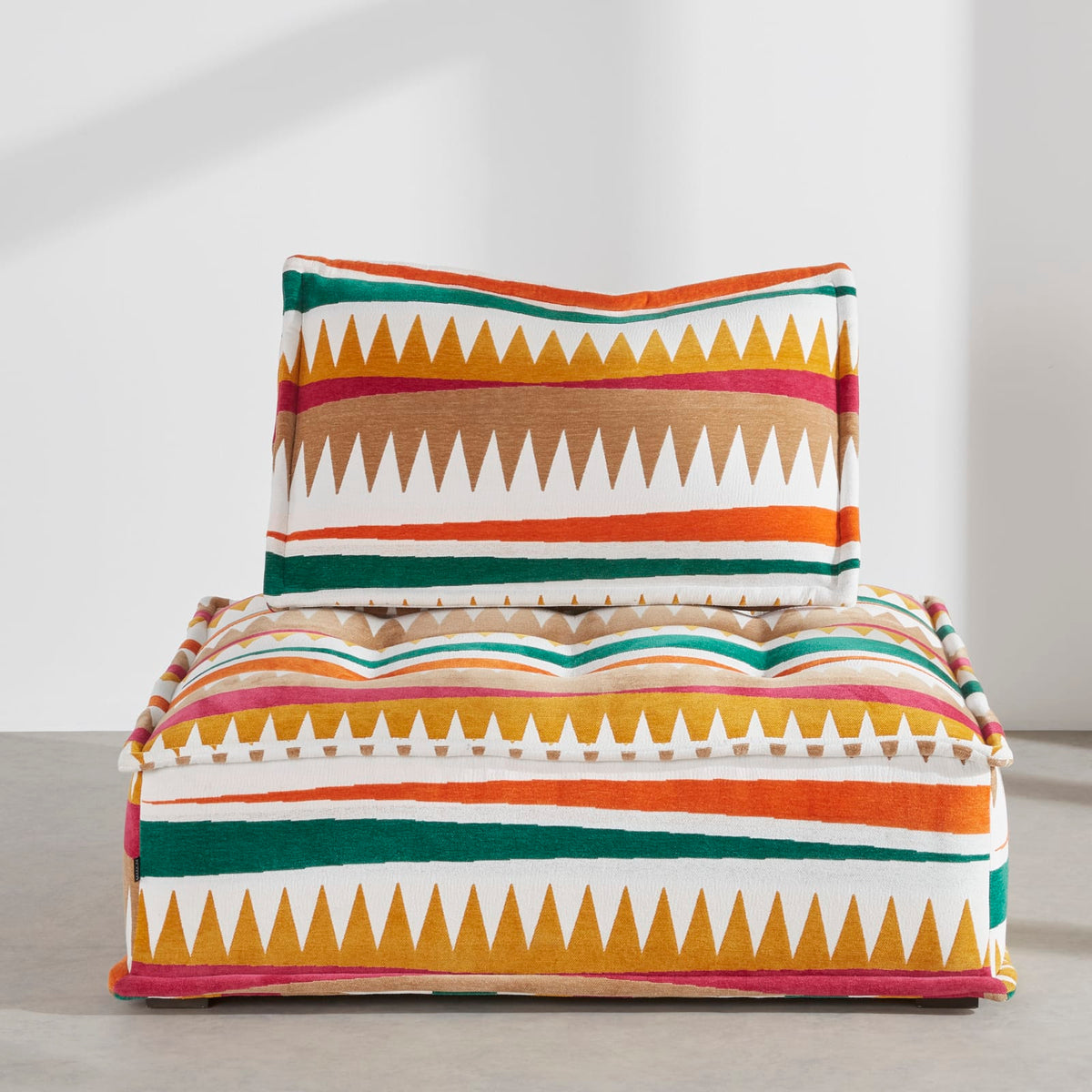 Chauffeuse 1 Place Modulable en Jacquard Multicolore multicolore - vue 3