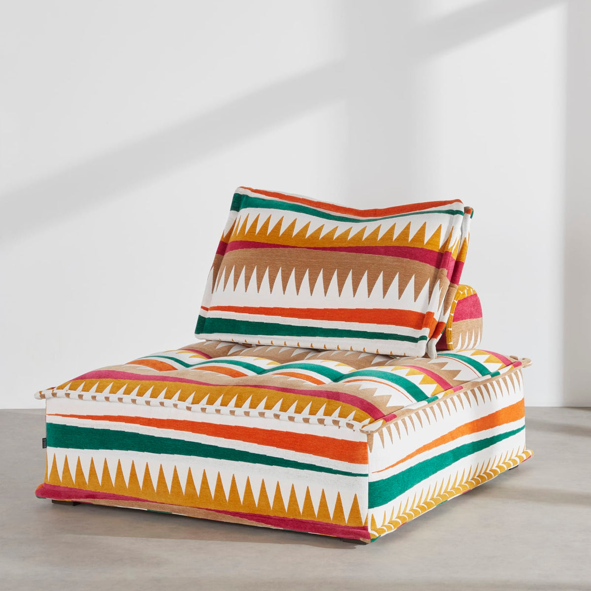 Chauffeuse 1 Place Modulable en Jacquard Multicolore multicolore - vue 2