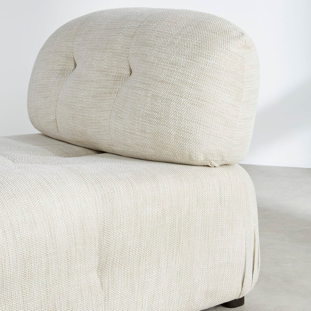Chauffeuse 1 Place Modulable en Tissu Tramé Beige Sable beige sable - vue 6