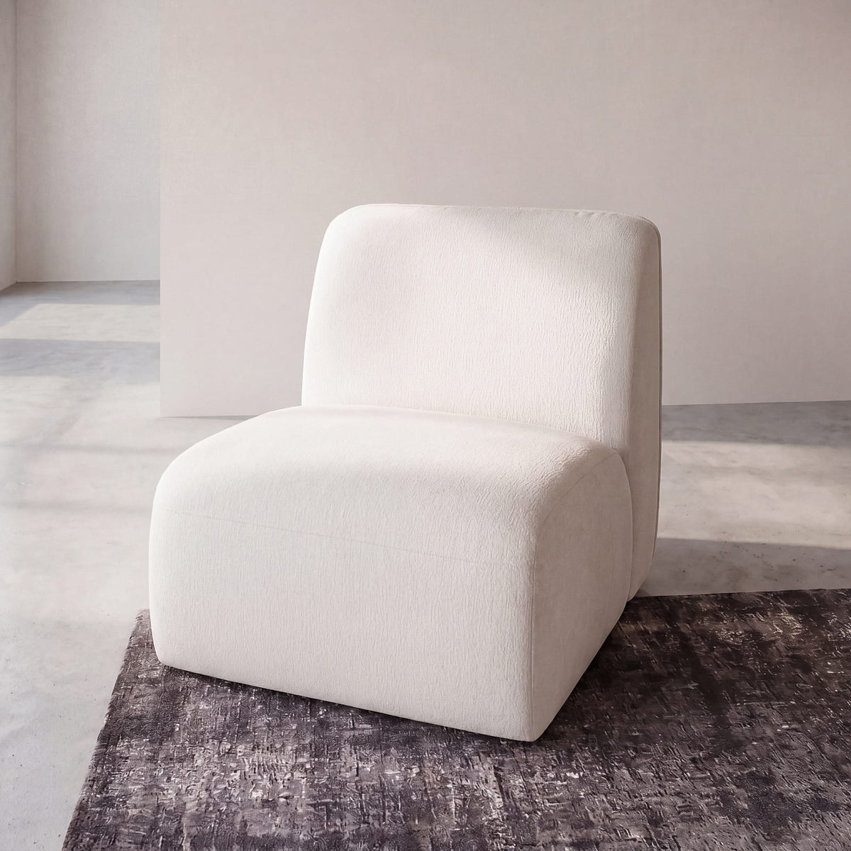 Chauffeuse Modulable en Tissu Effet Lin Beige beige - vue 1