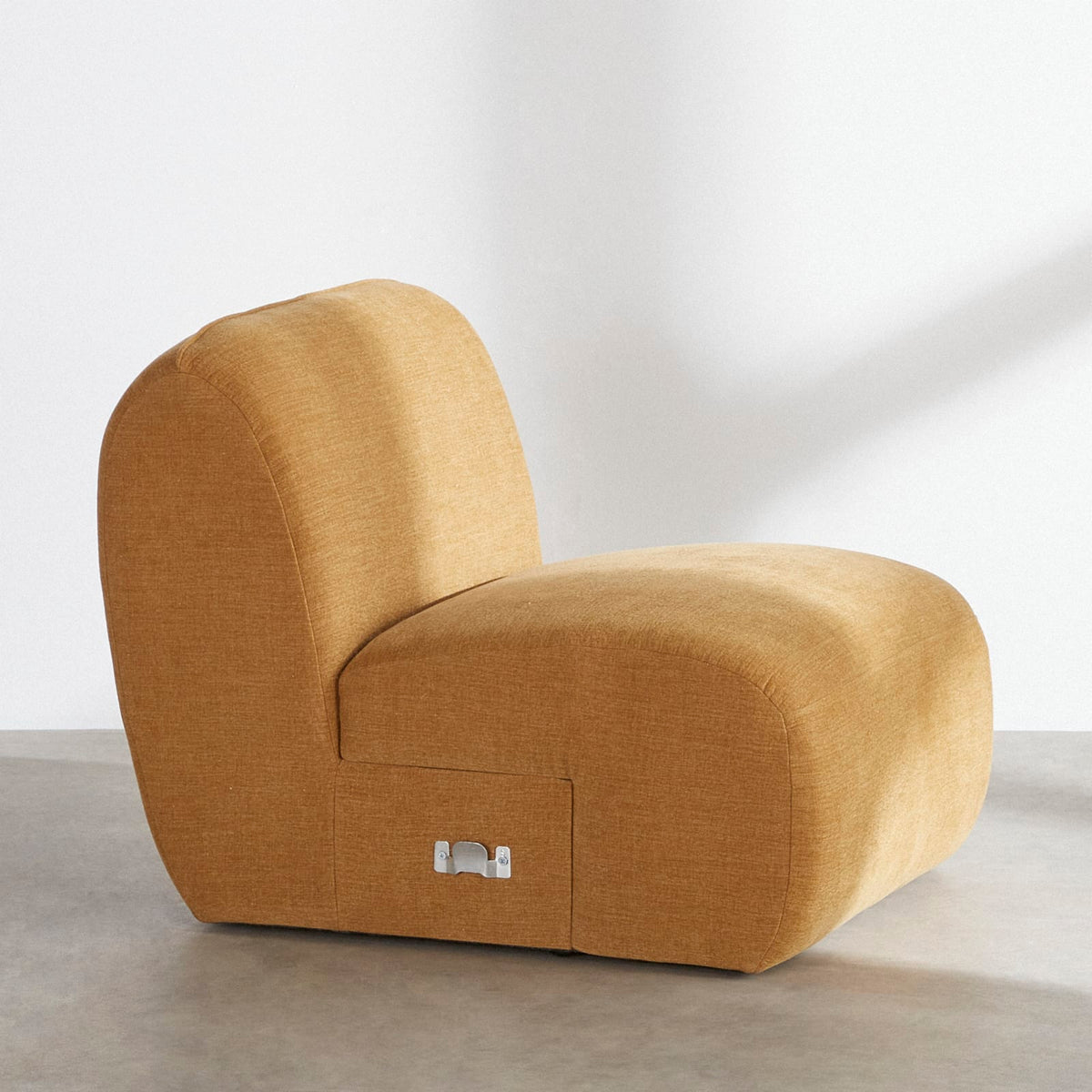 Chauffeuse Modulable en Tissu Effet Lin Ocre ocre - vue 5