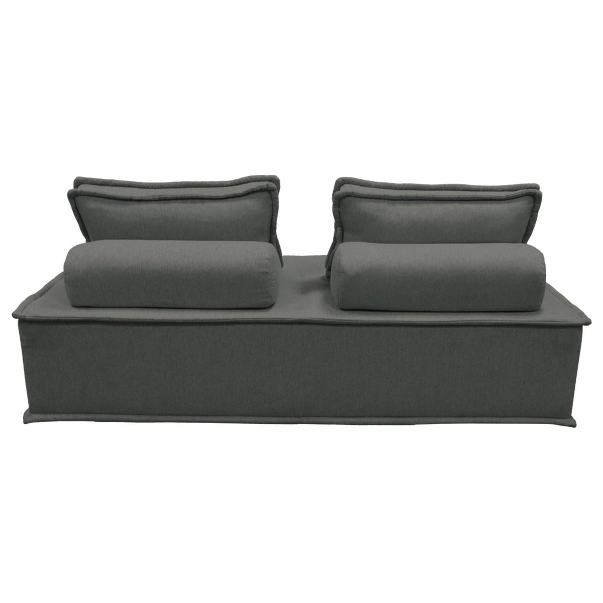 Chauffeuse Modulable 2 Places en Tissu Gris gris foncé - vue 6