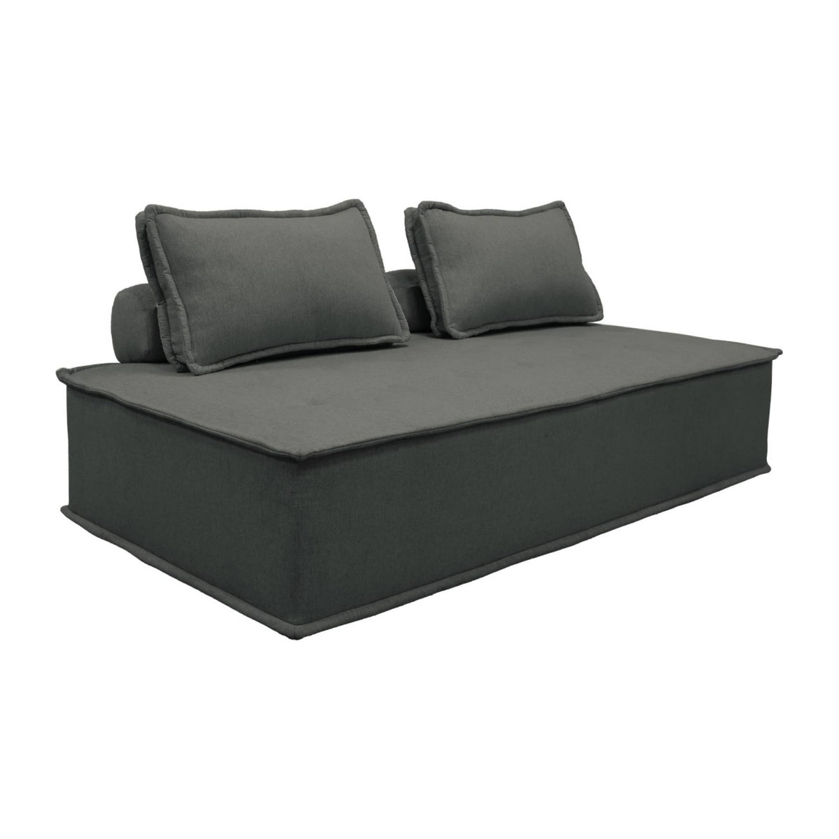 Chauffeuse Modulable 2 Places en Tissu Gris gris foncé - vue 1