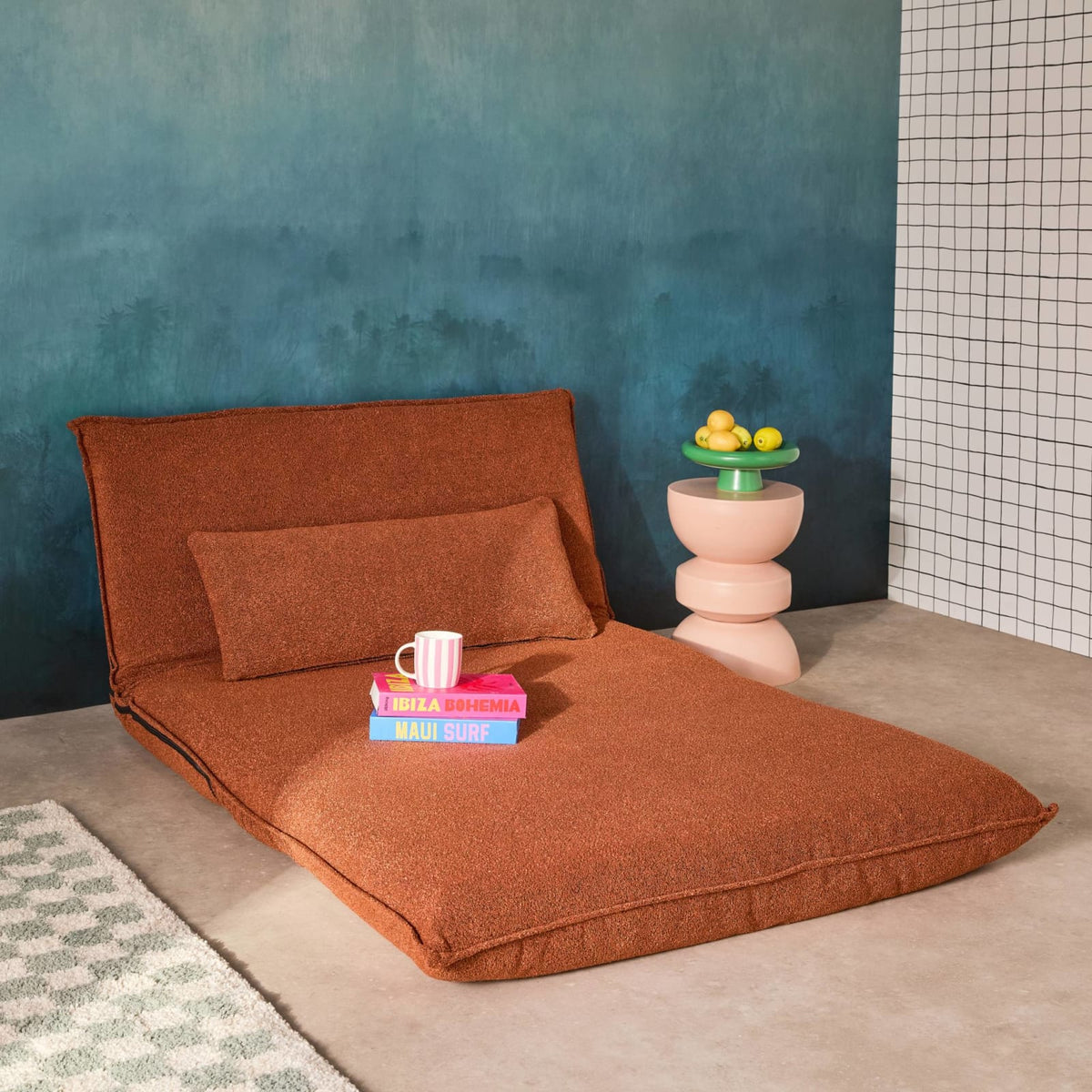 Chauffeuse Convertible 2 Places en Bouclette Terracotta terracotta - vue 4