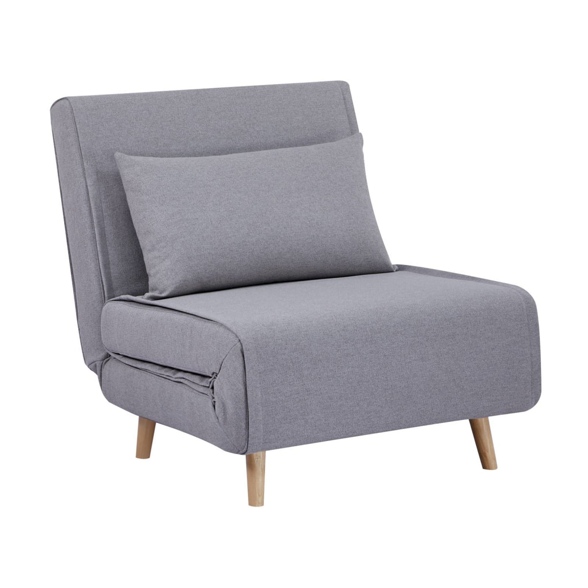 Chauffeuse Convertible 1 Place en Tissu Gris gris - vue 1