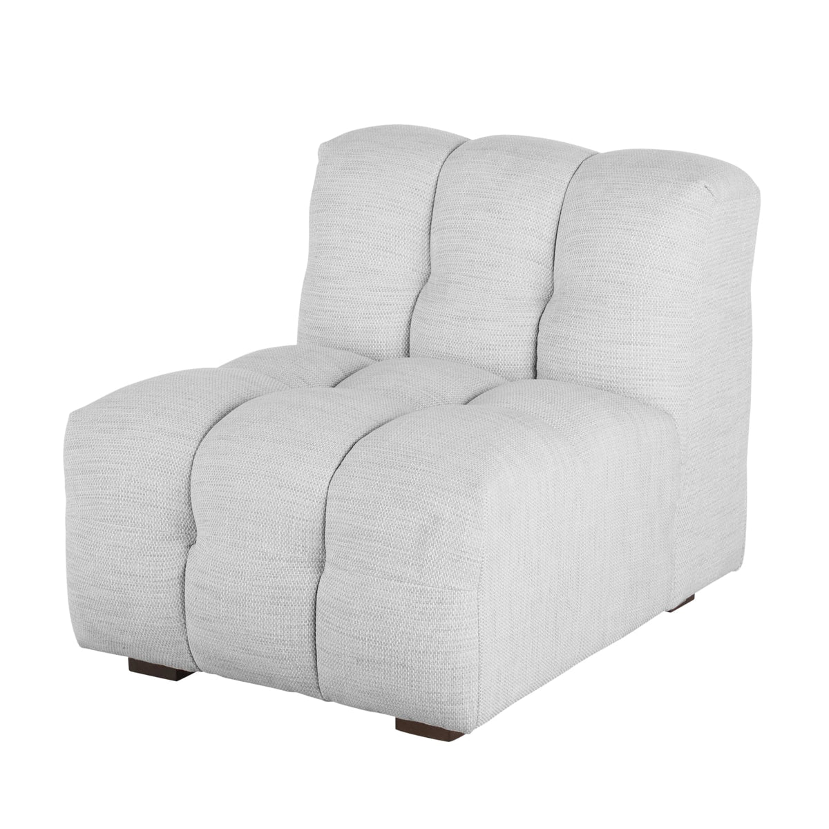 Chauffeuse Nuage Modulable en Tissu Tramé Gris Clair gris clair - vue 2