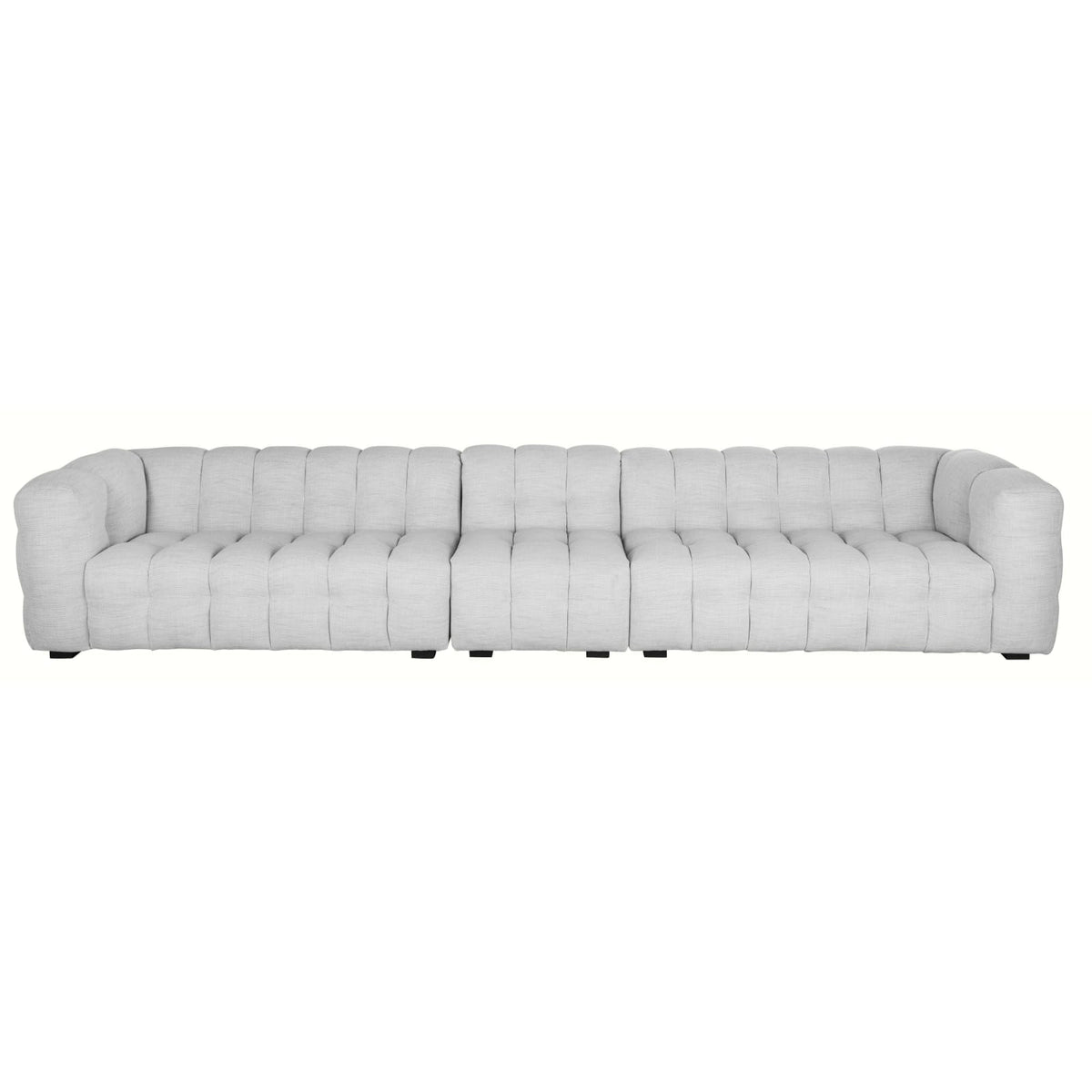 Chauffeuse Nuage Modulable en Tissu Tramé Gris Clair gris clair - vue 5