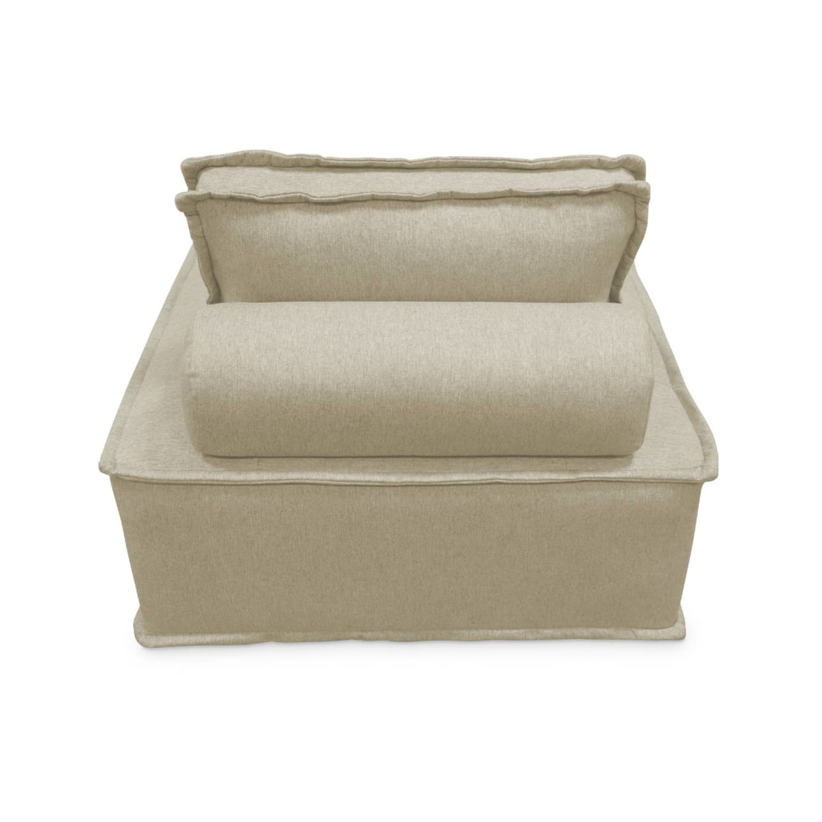 Ensemble de Chauffeuses Modulables en Tissu Capitonné Beige beige - vue 6
