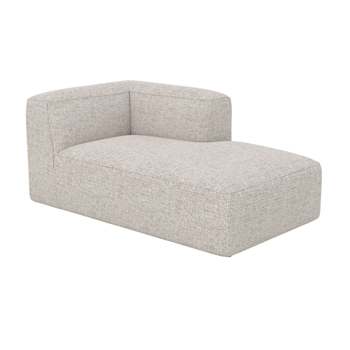 Méridienne d'Angle Droite Modulable en Tissu Beige beige - vue 1