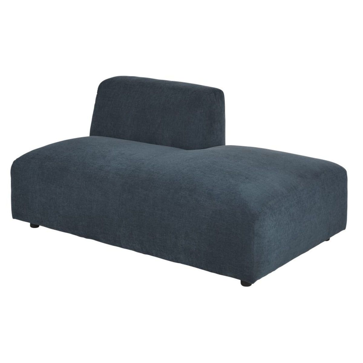 Méridienne Droite Modulable en Tissu Bleu bleu - vue 2