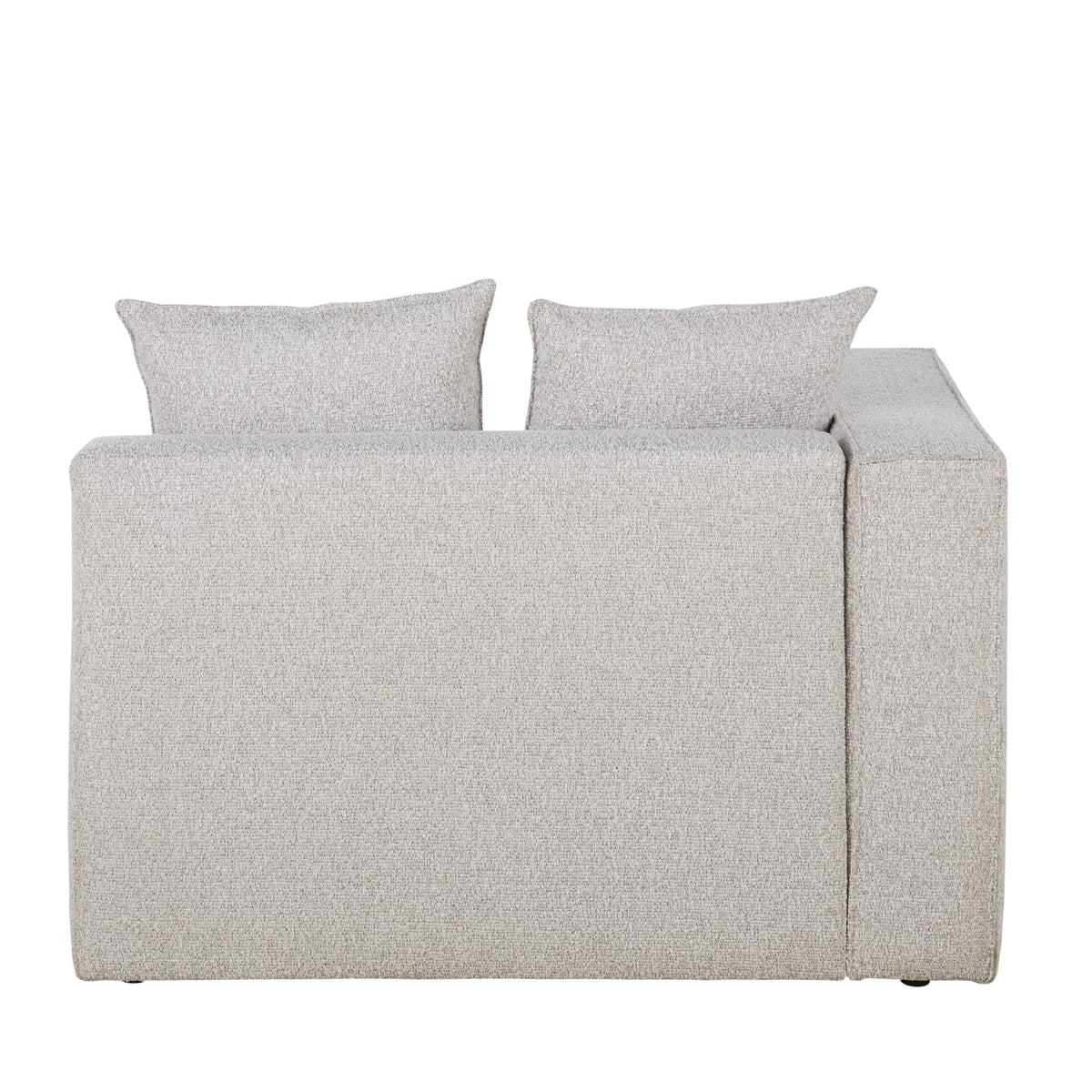 Méridienne Gauche Modulable en Tissu Chiné Gris Clair gris clair chiné - vue 3
