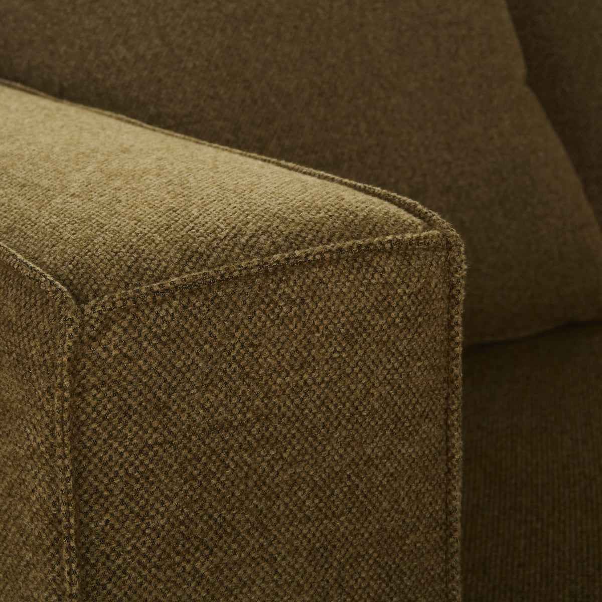 Méridienne Gauche Modulable en Tissu Vert Kaki vert kaki - vue 4