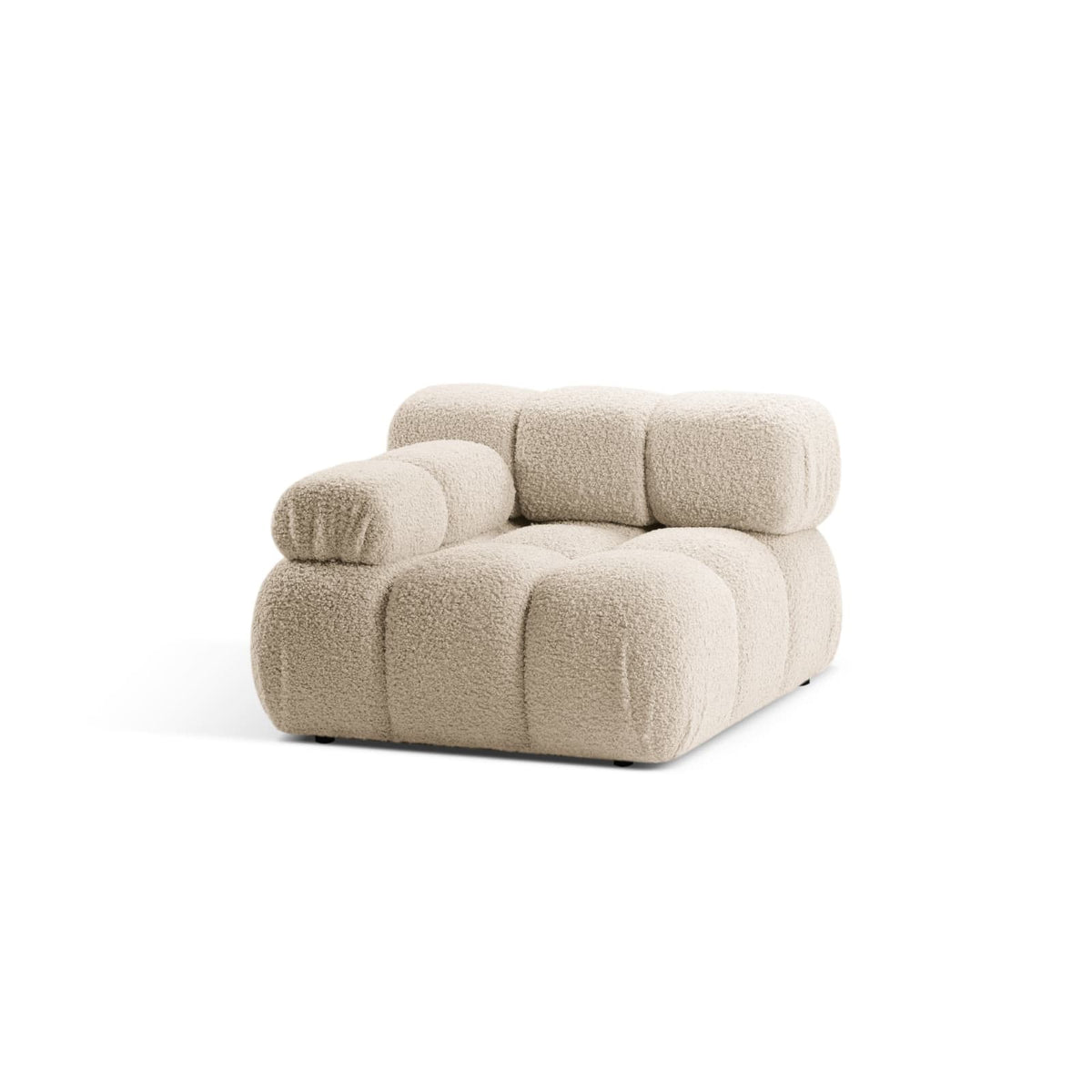 Module Gauche Modulable en Bouclé Beige Clair beige clair - vue 3