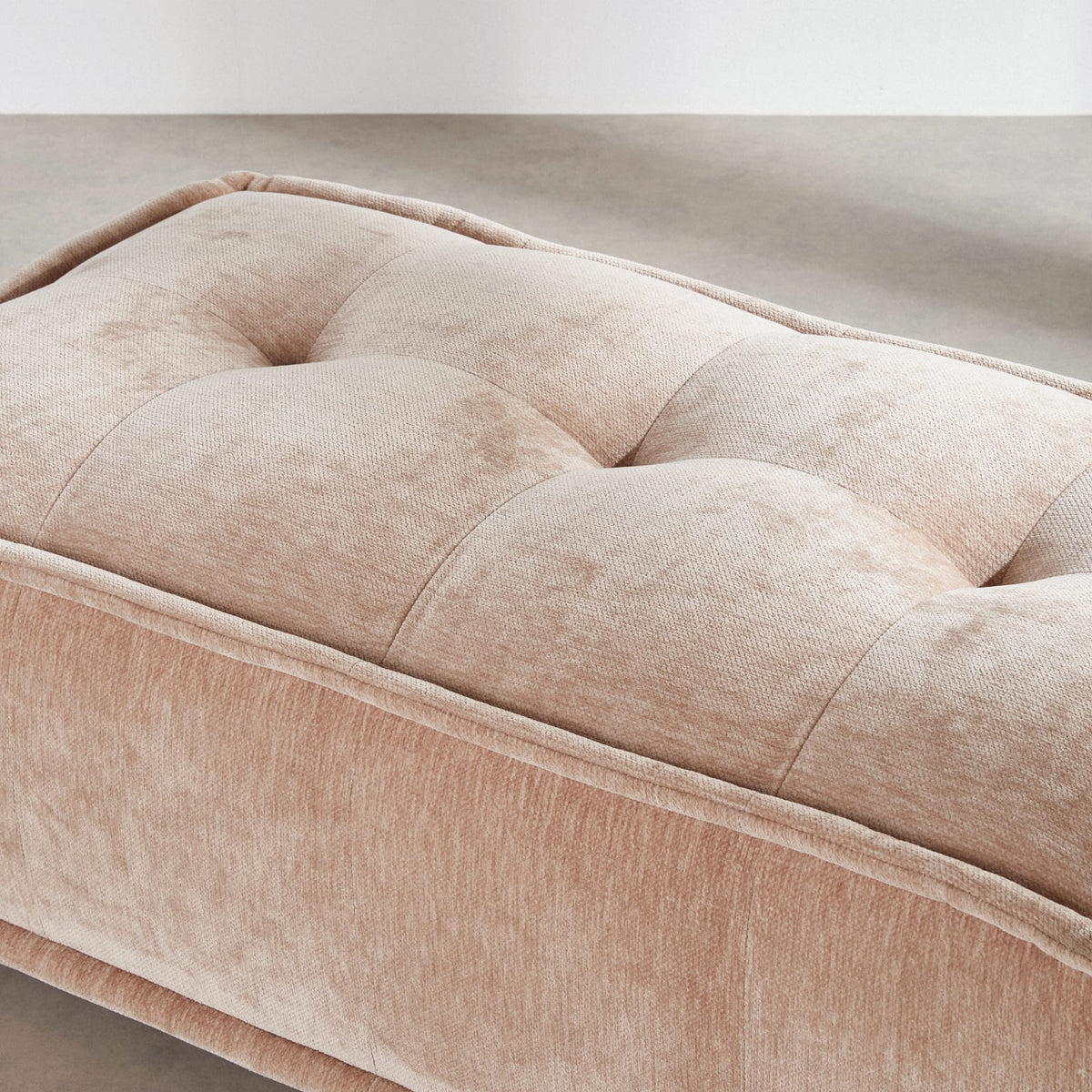 Pouf Modulable Effet Velours Beige Latte beige latte - vue 3