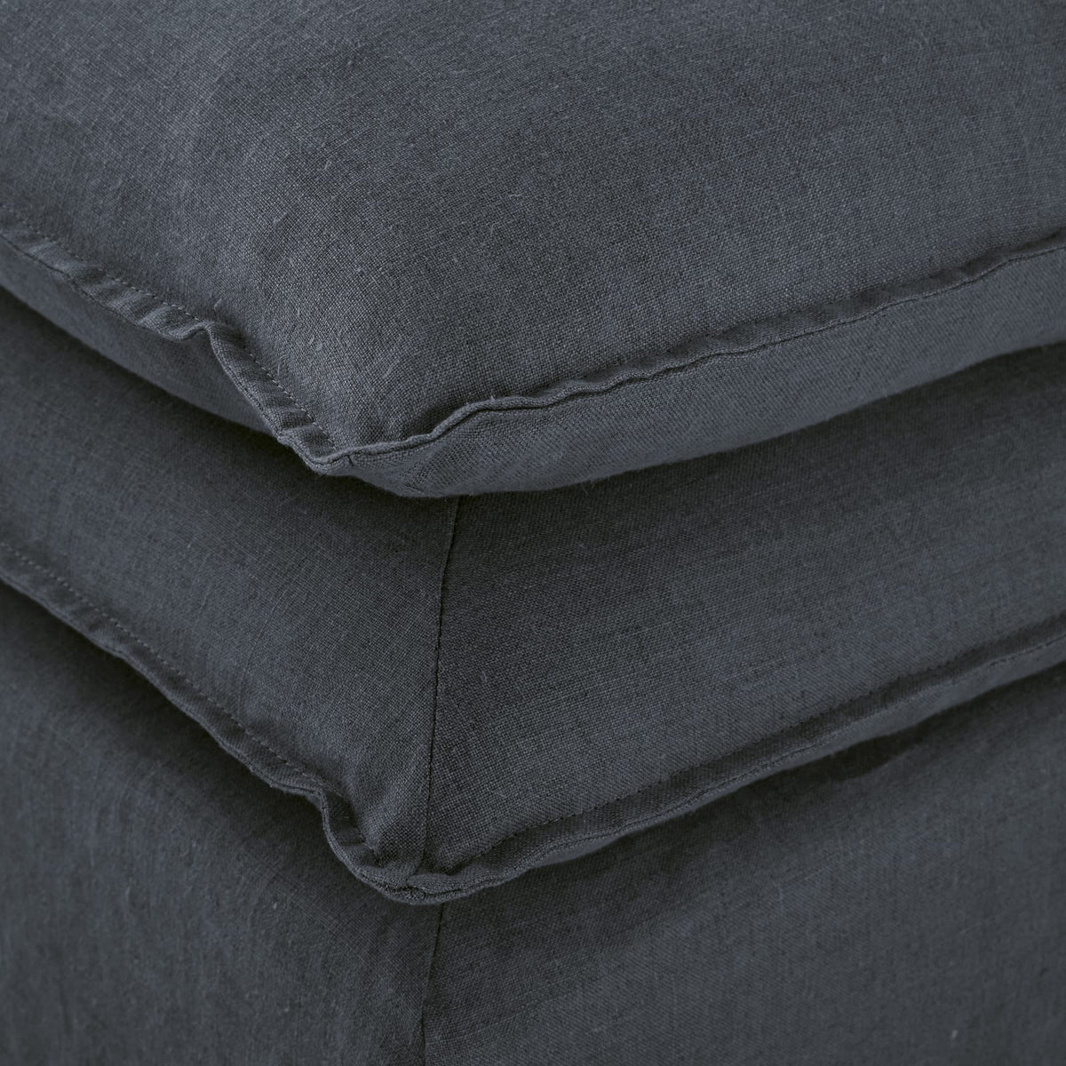 Pouf Modulable en Lin Gris Anthracite gris anthracite - vue 3