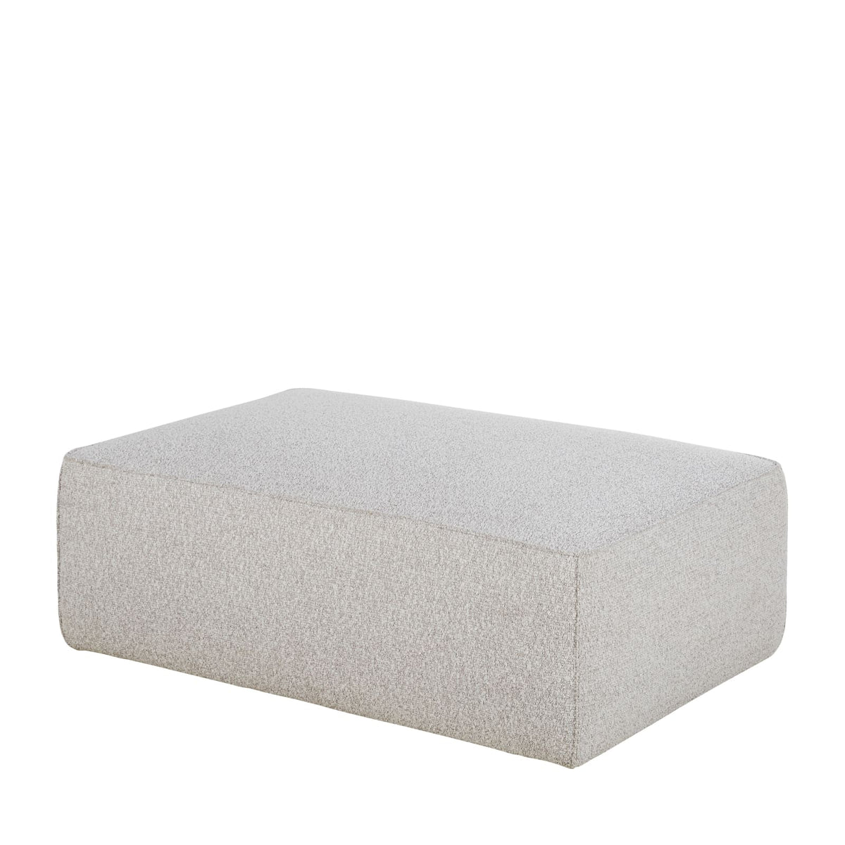 Pouf Modulable en Tissu Chiné Gris Clair gris clair chiné - vue 2