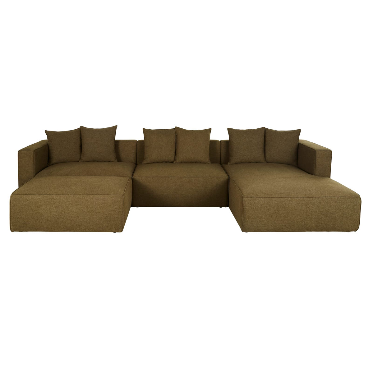 Pouf Modulable Tissu Vert Kaki vert kaki - vue 3