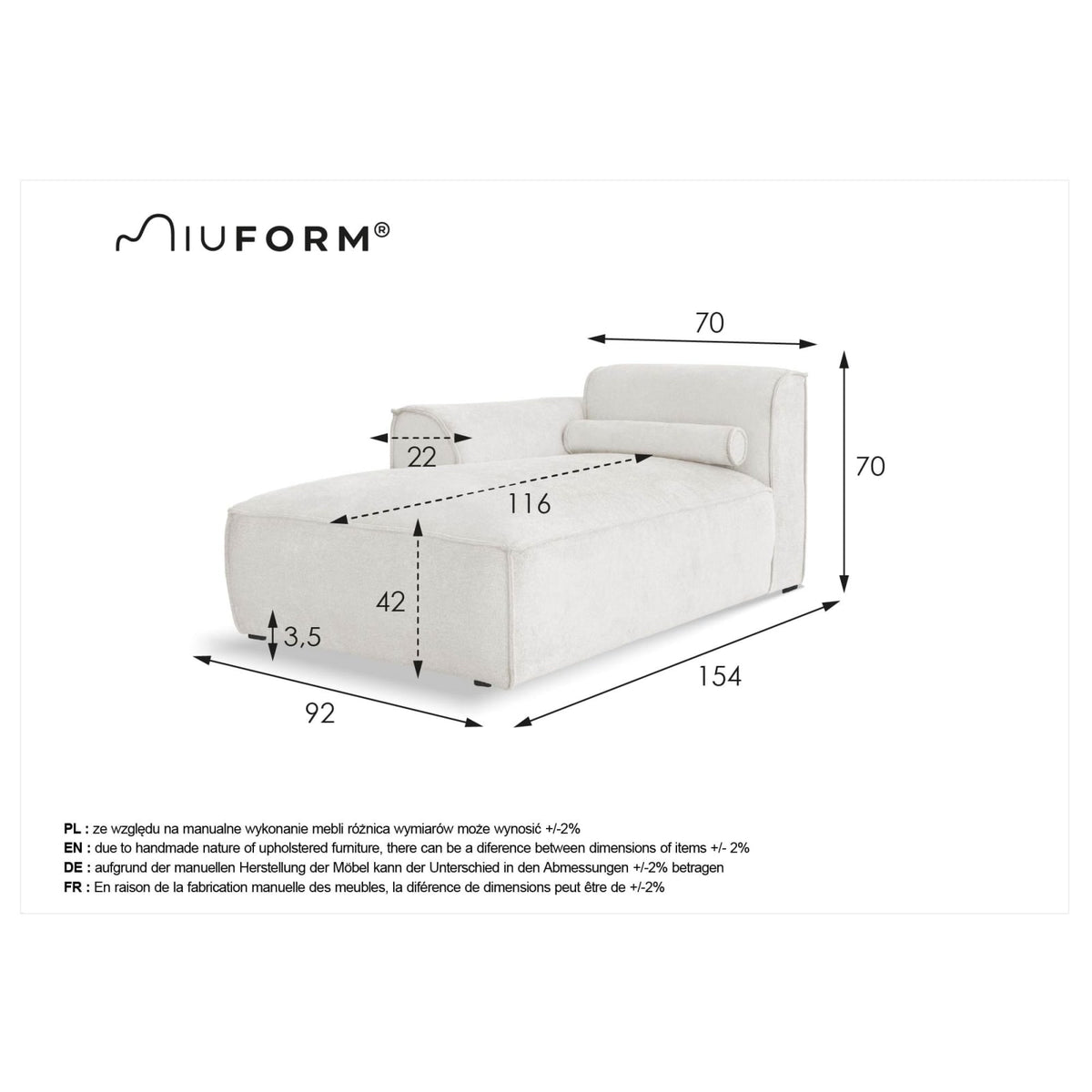 Méridienne Modulable en Chenille Beige Foncé beige foncé - vue 6