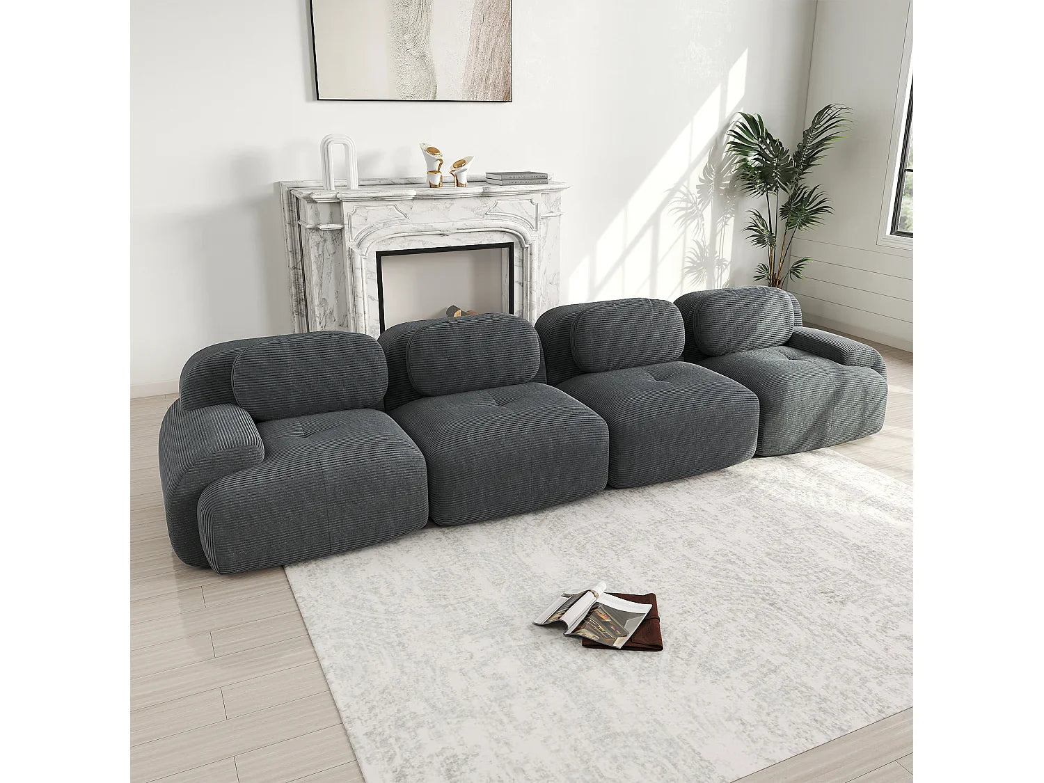 Canapé Modulable Gris