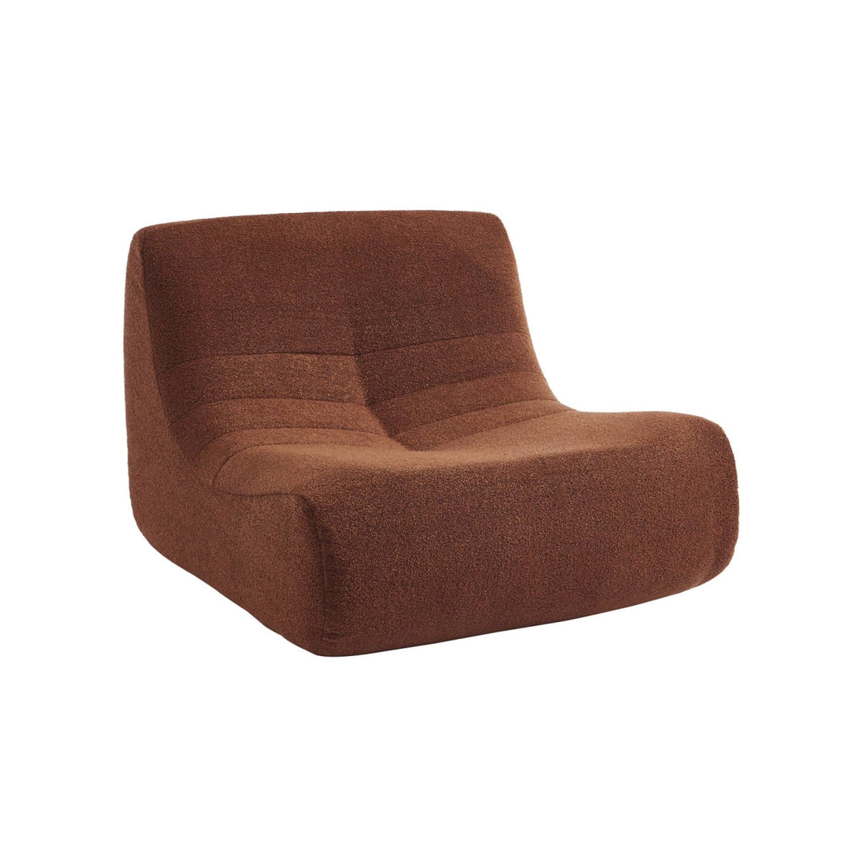 Lot de 2 Chauffeuses Modulables en Bouclette Texturée Terracotta Terracotta - vue 4
