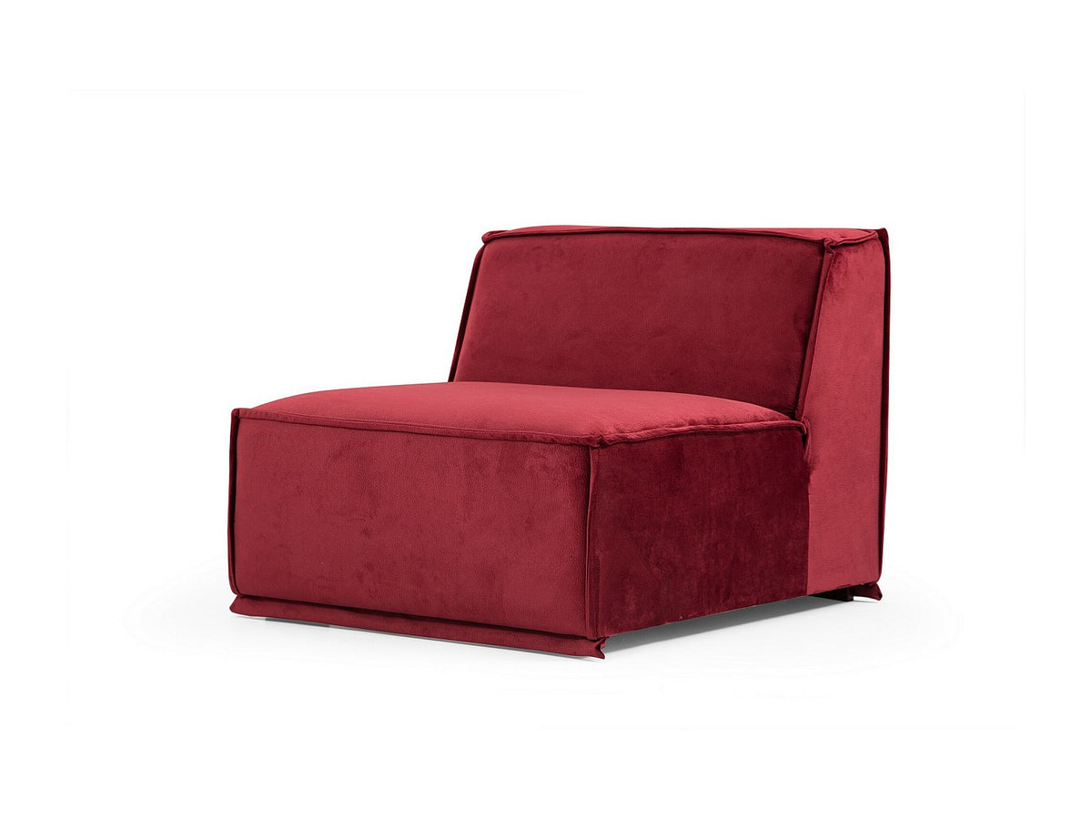 Angle pour canapé modulable rouge velours