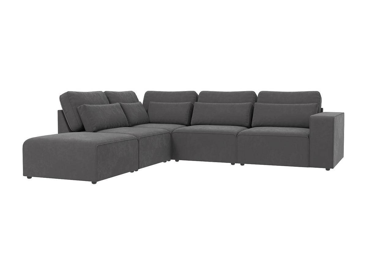 Canapé modulable gris velours
