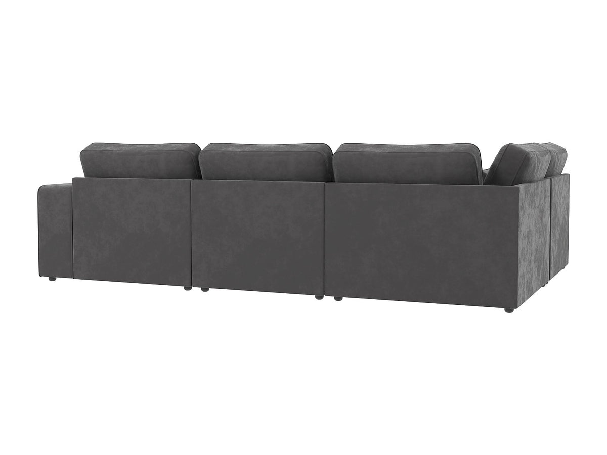 Canapé modulable gris velours