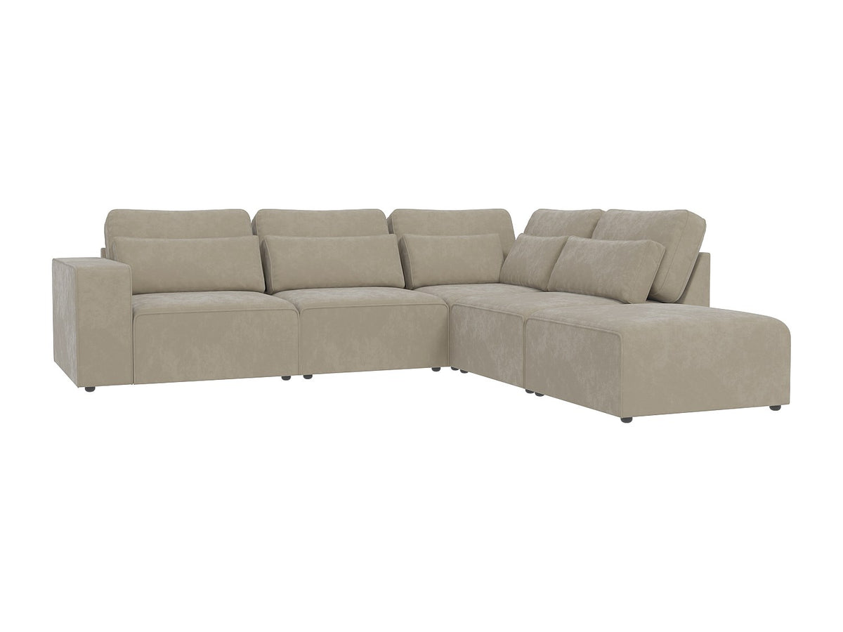Canapé modulable beige velours