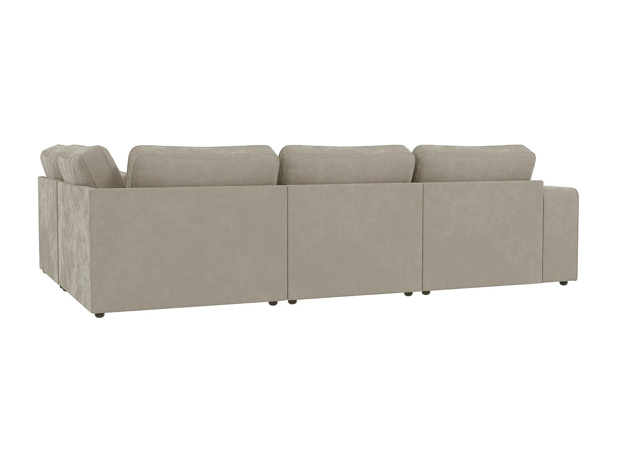 Canapé modulable beige velours