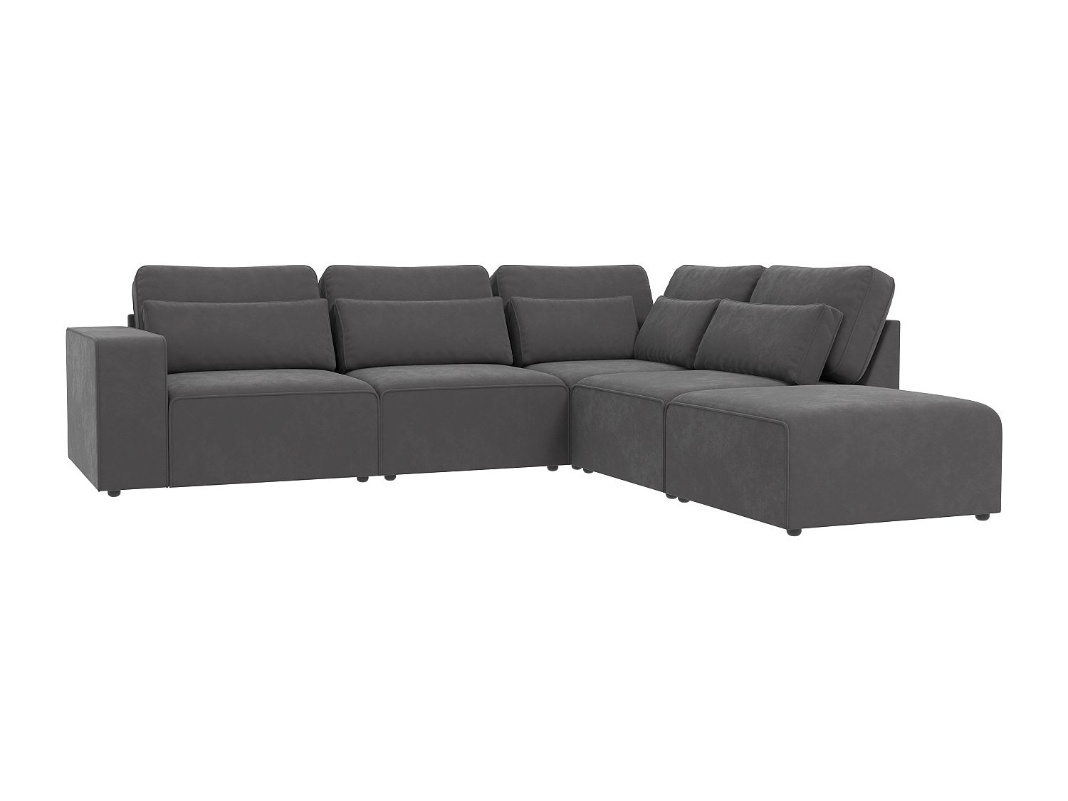 Canapé modulable gris velours
