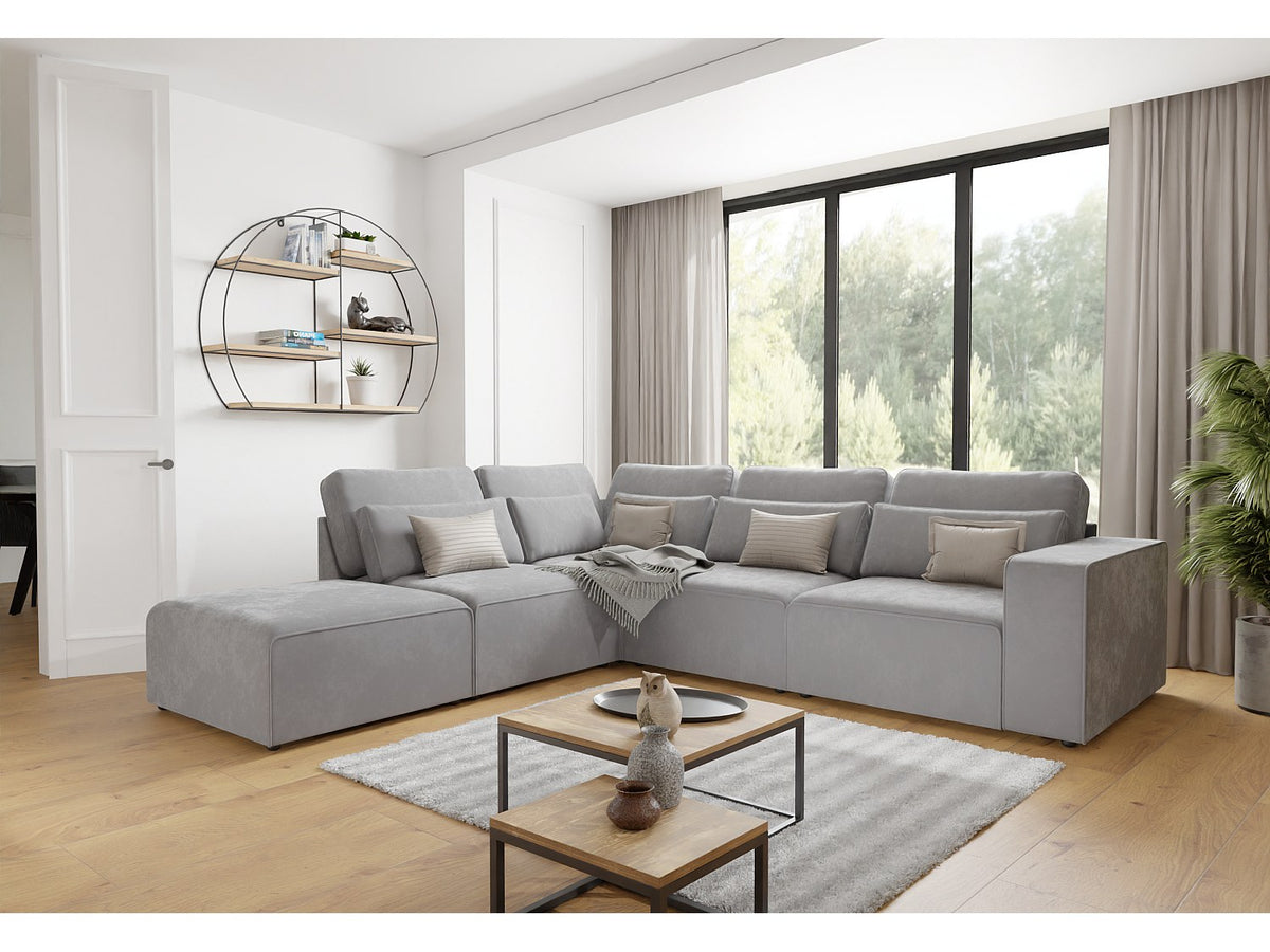 Canapé modulable gris velours
