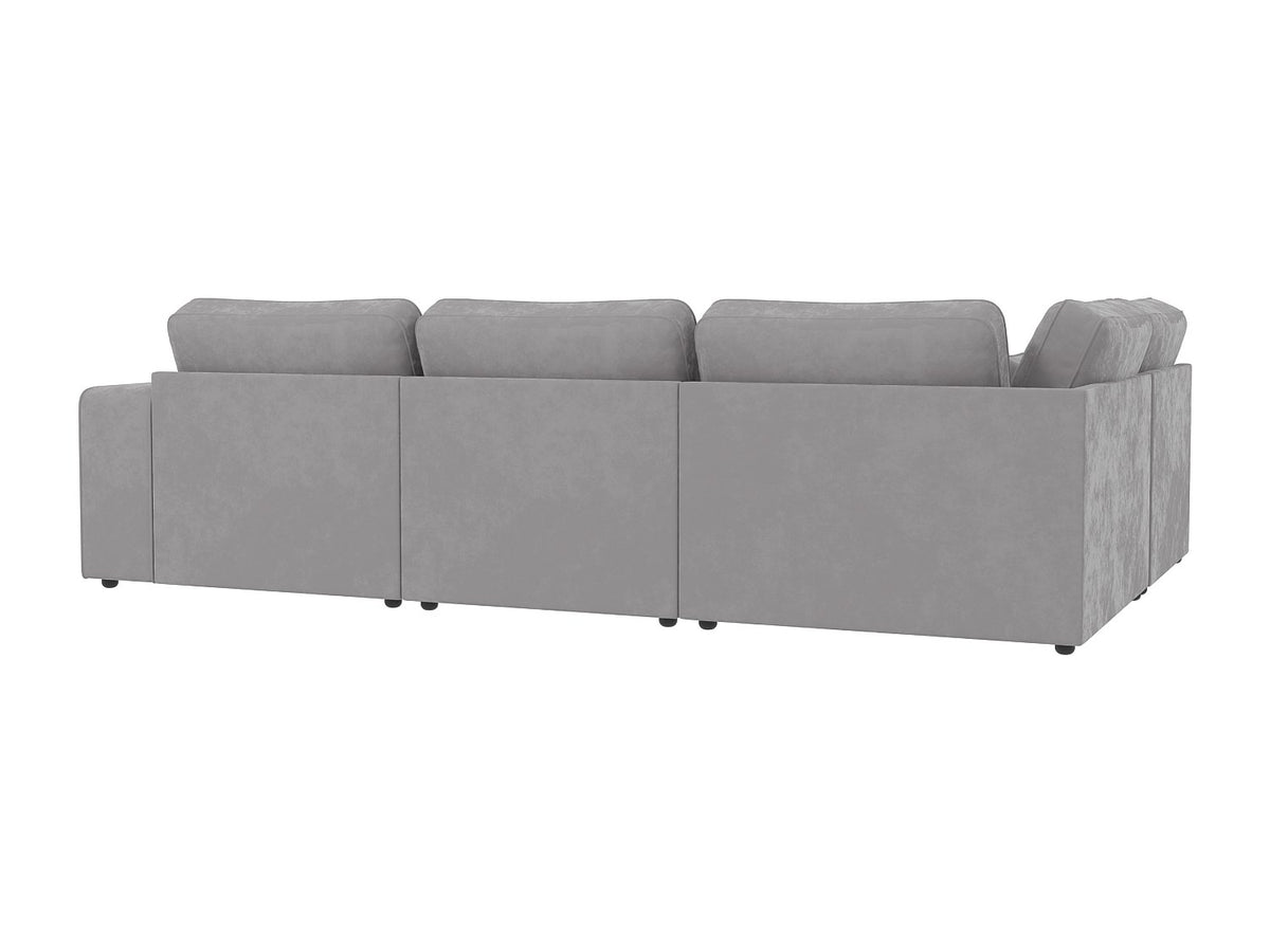 Canapé modulable gris velours