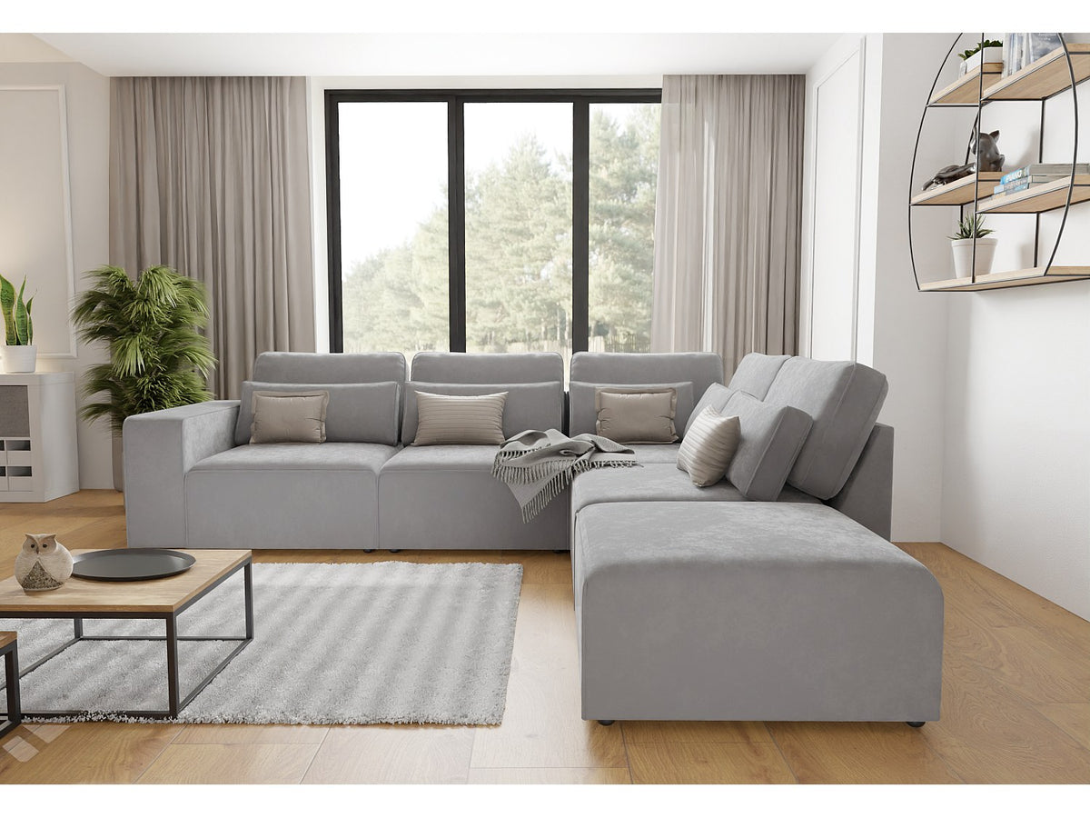 Canapé modulable gris velours