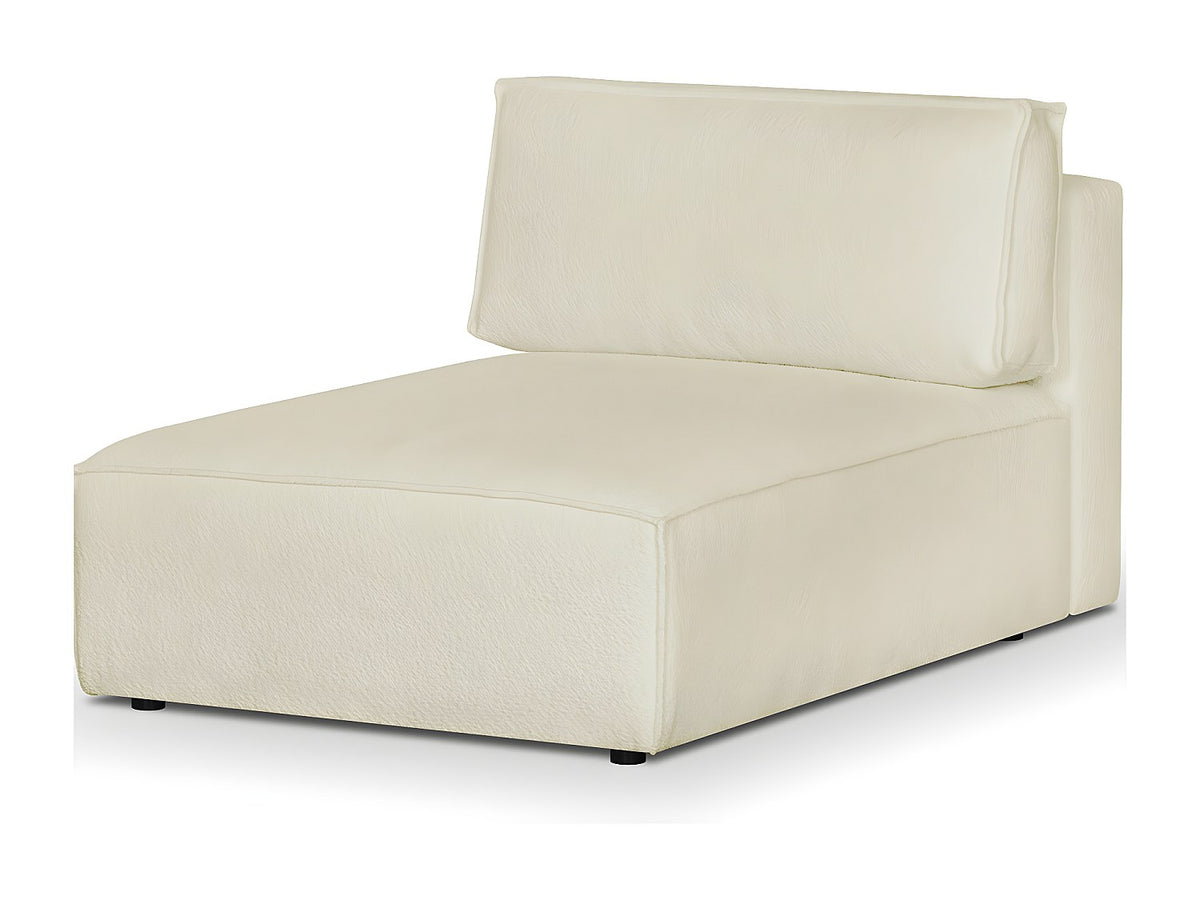 Méridienne pour canapé modulable beige tissu