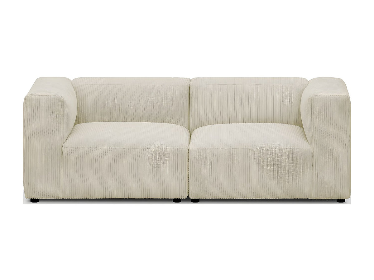 Canapé modulable 3 places beige velours