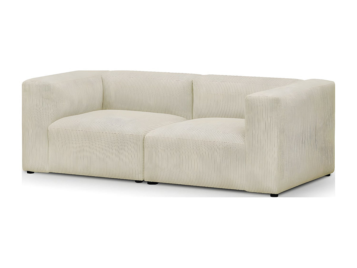 Canapé modulable 3 places beige velours