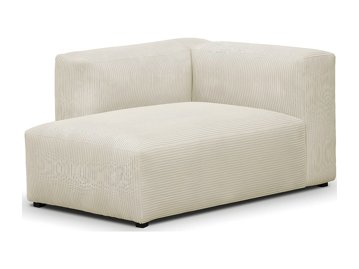 Méridienne pour canapé modulable beige velours