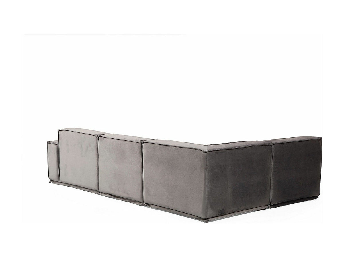 Canapé modulable gris tissu