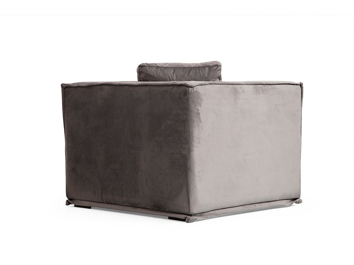 Canapé modulable gris tissu