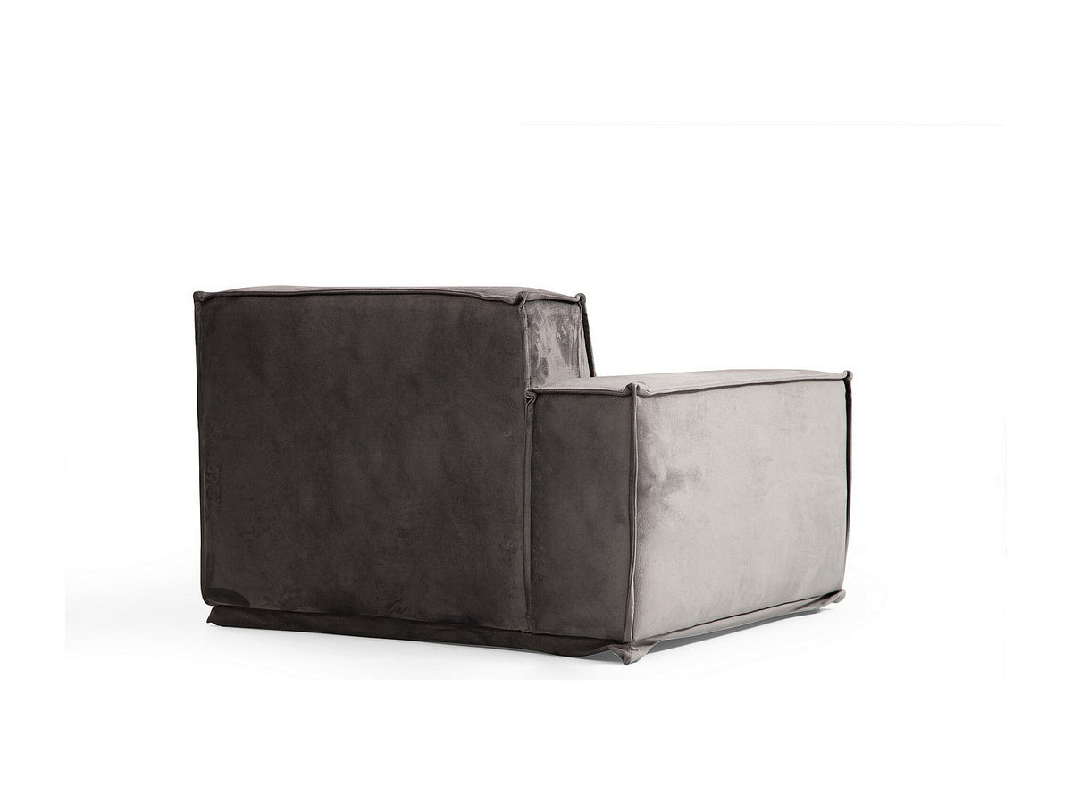Canapé modulable gris tissu