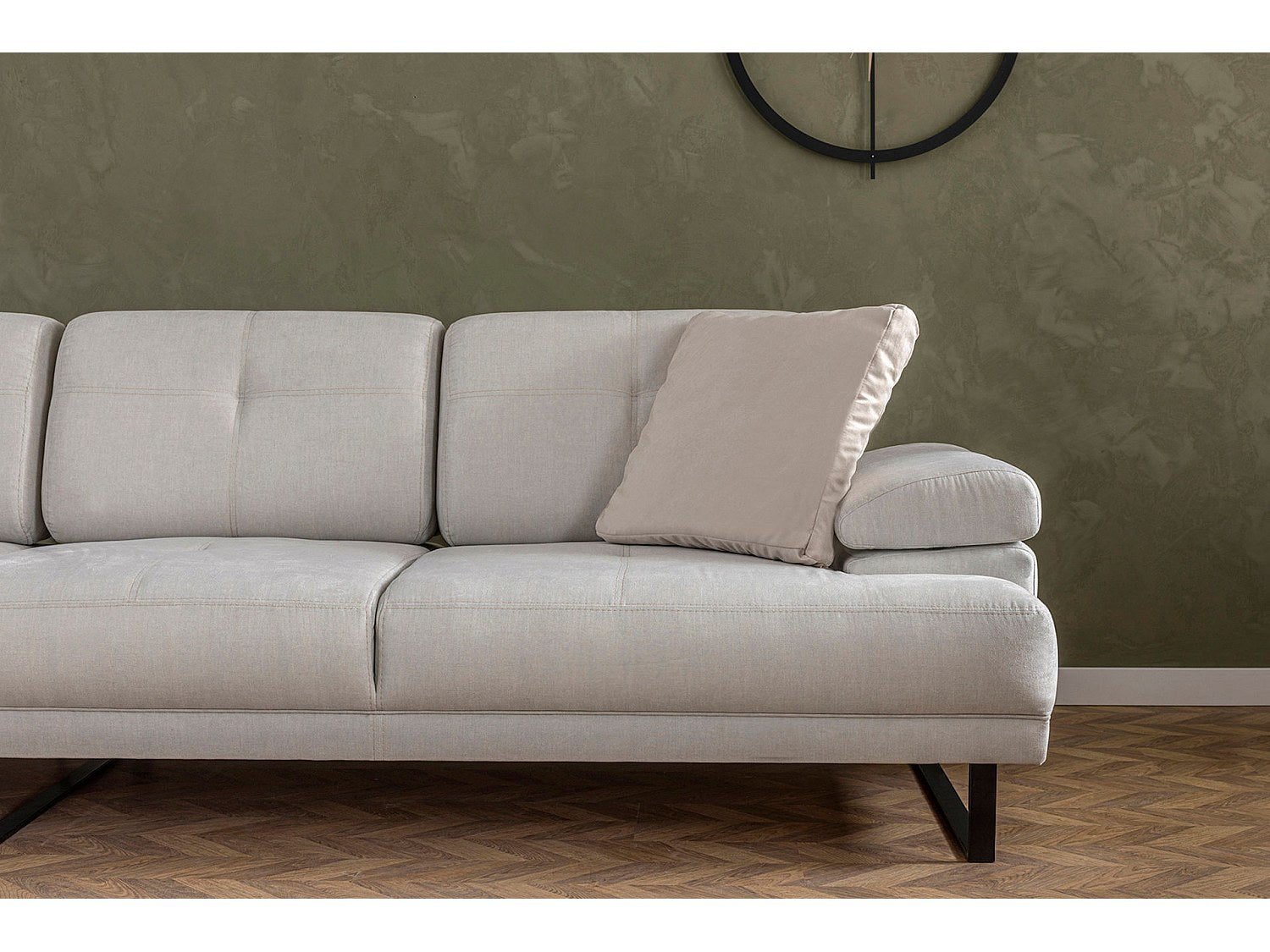 Canapé modulable beige tissu