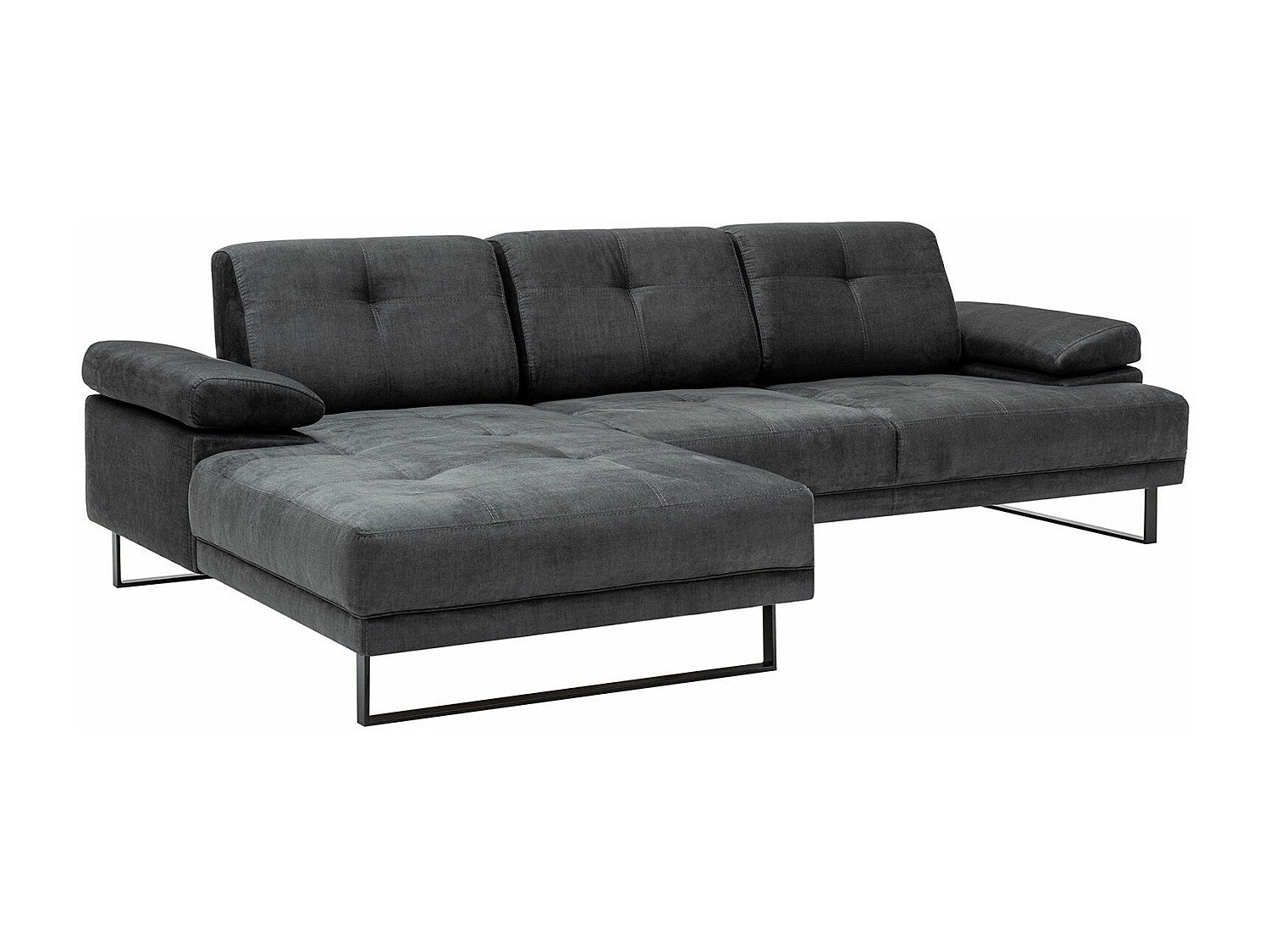Canapé modulable gris tissu
